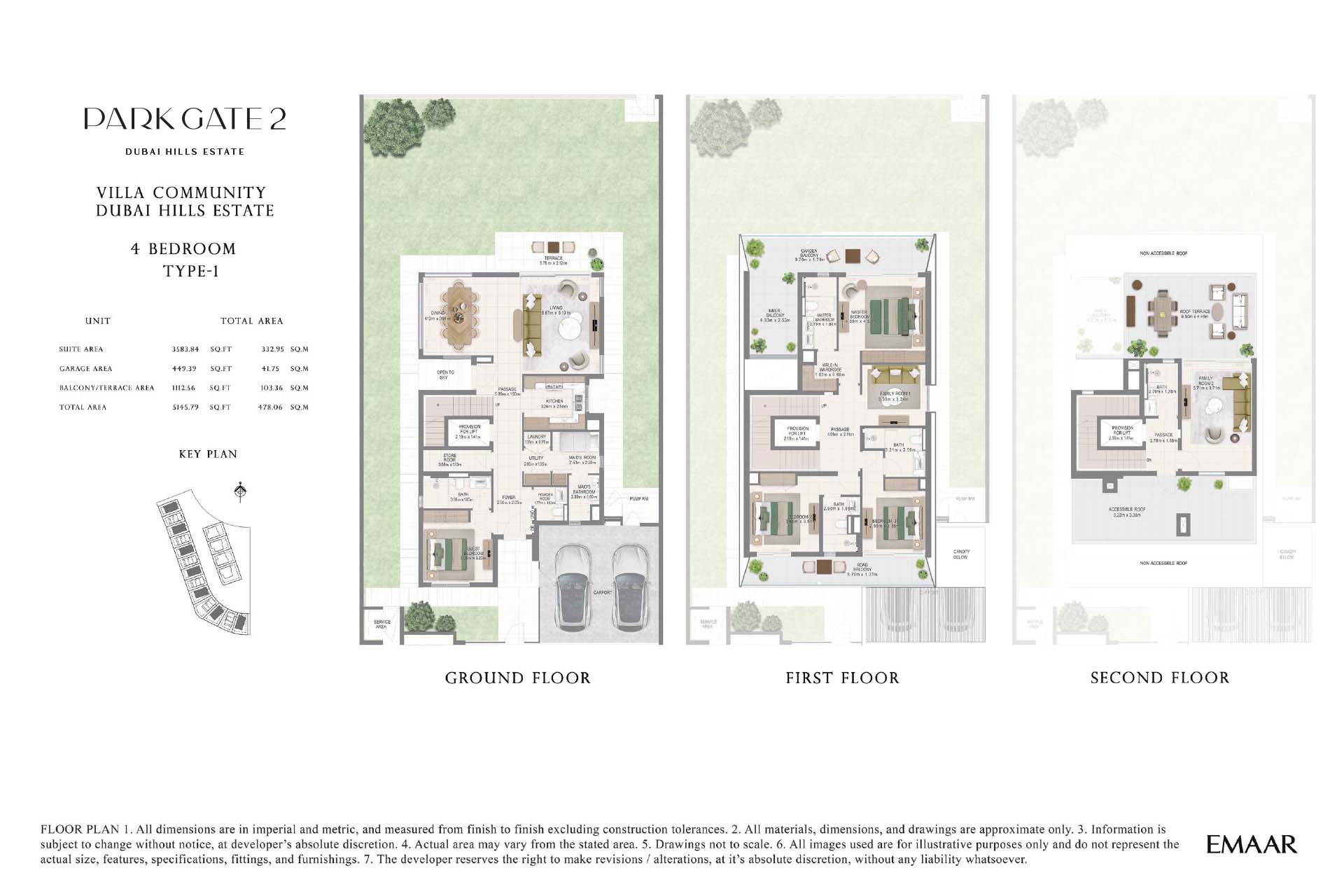 Park Gate 2 at Dubai Hills Estate floor plan 1