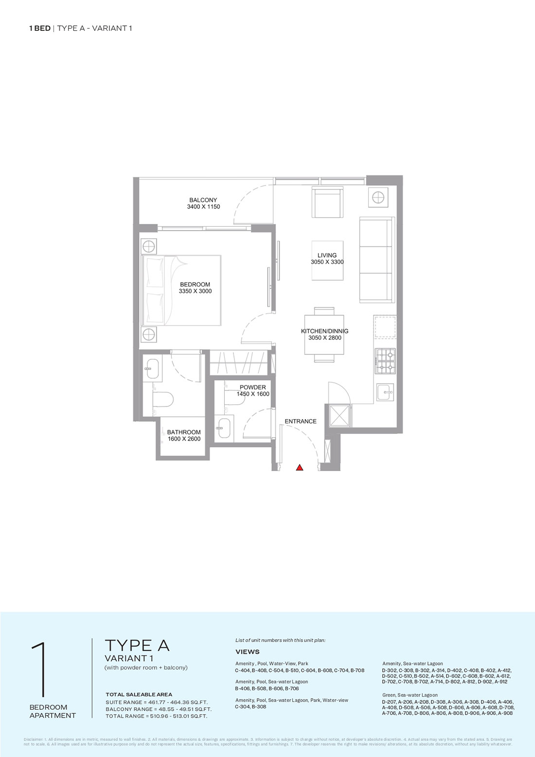 Sobha Starline Beach Residences floor plan 1