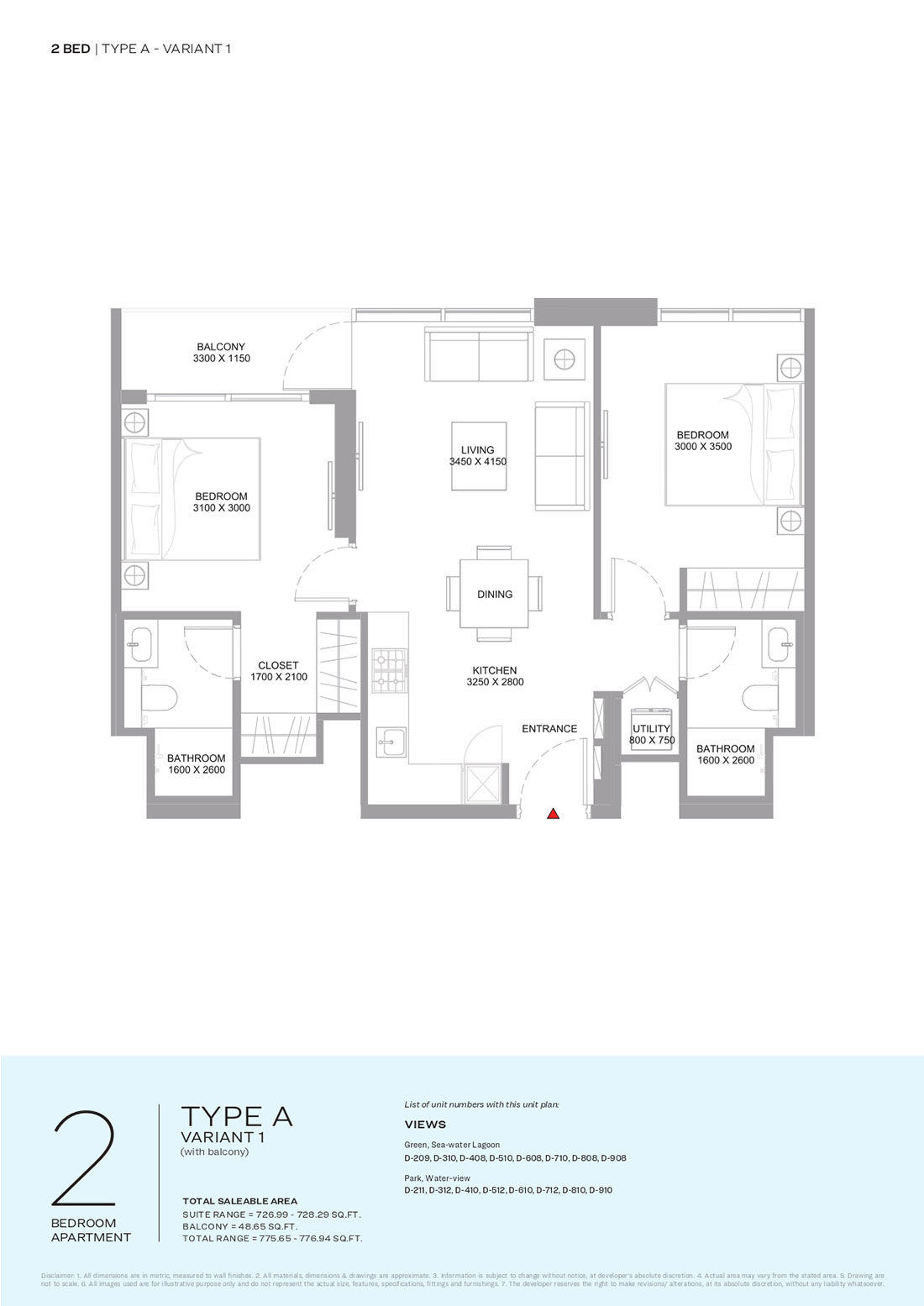 Sobha Starline Beach Residences floor plan 3