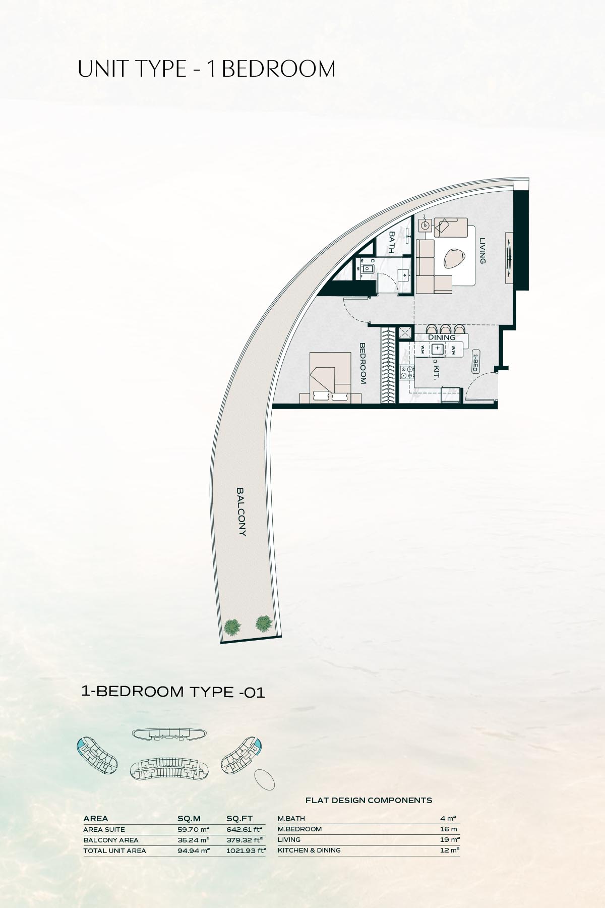 Binghatti Aquarise floor plan 1