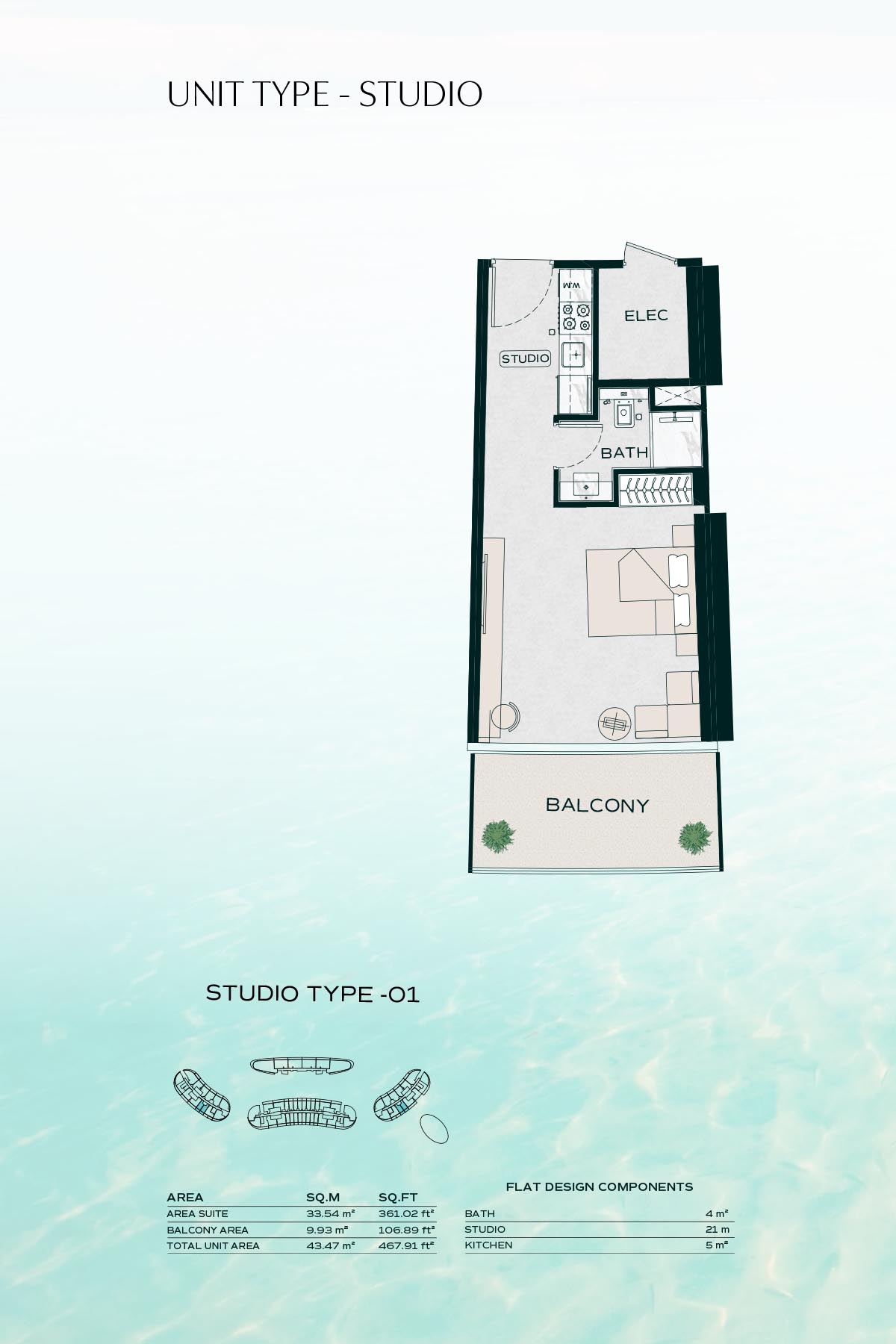 Binghatti Aquarise floor plan 2