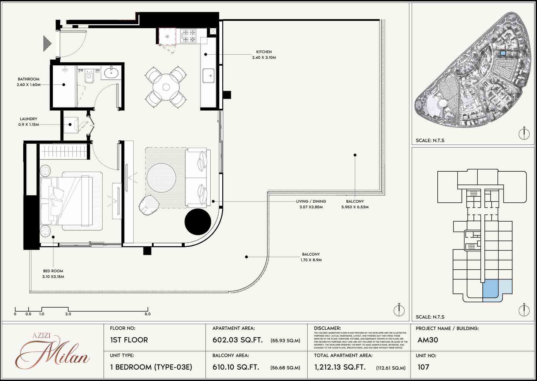 Azizi Milan floor plan 2