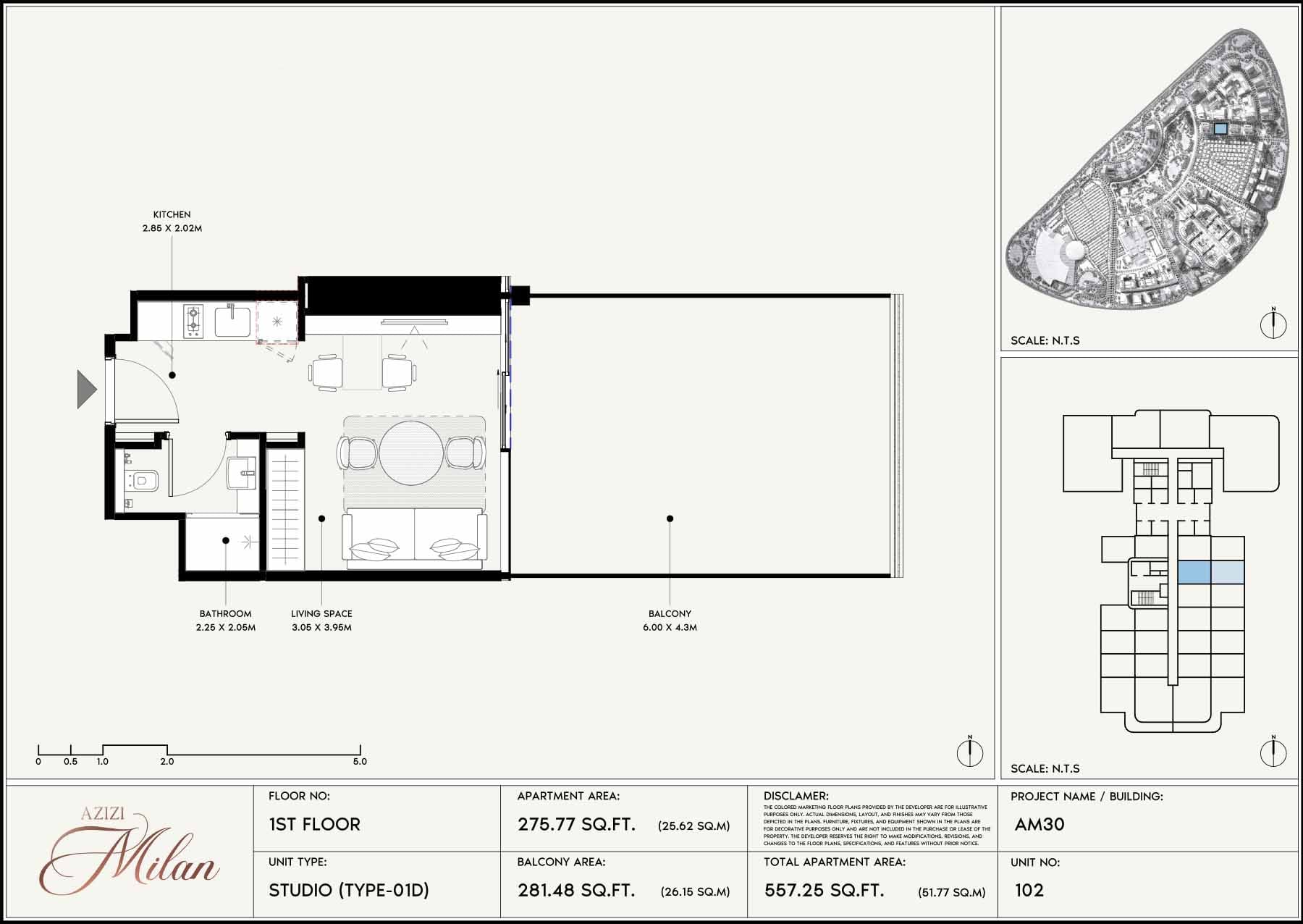 Azizi Milan floor plan 1