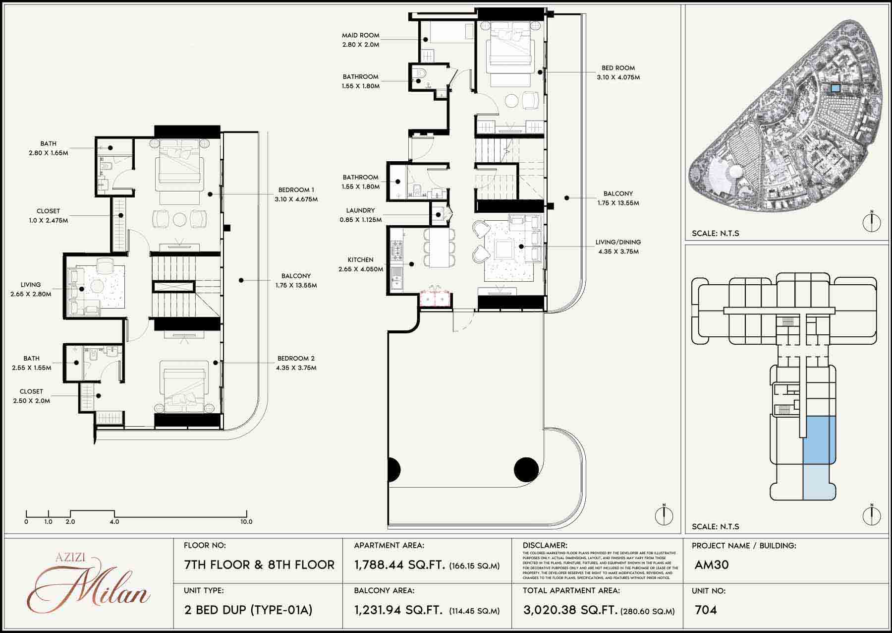 Azizi Milan floor plan 4