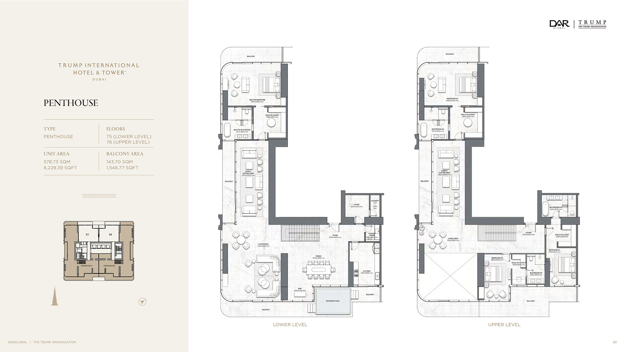 Trump International Hotel Tower Dubai floor plan 3