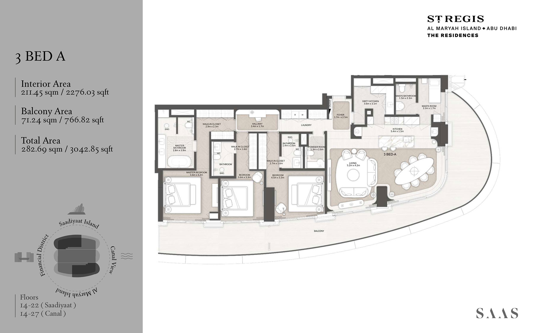 St Regis The Residences at Al Maryah floor plan 4