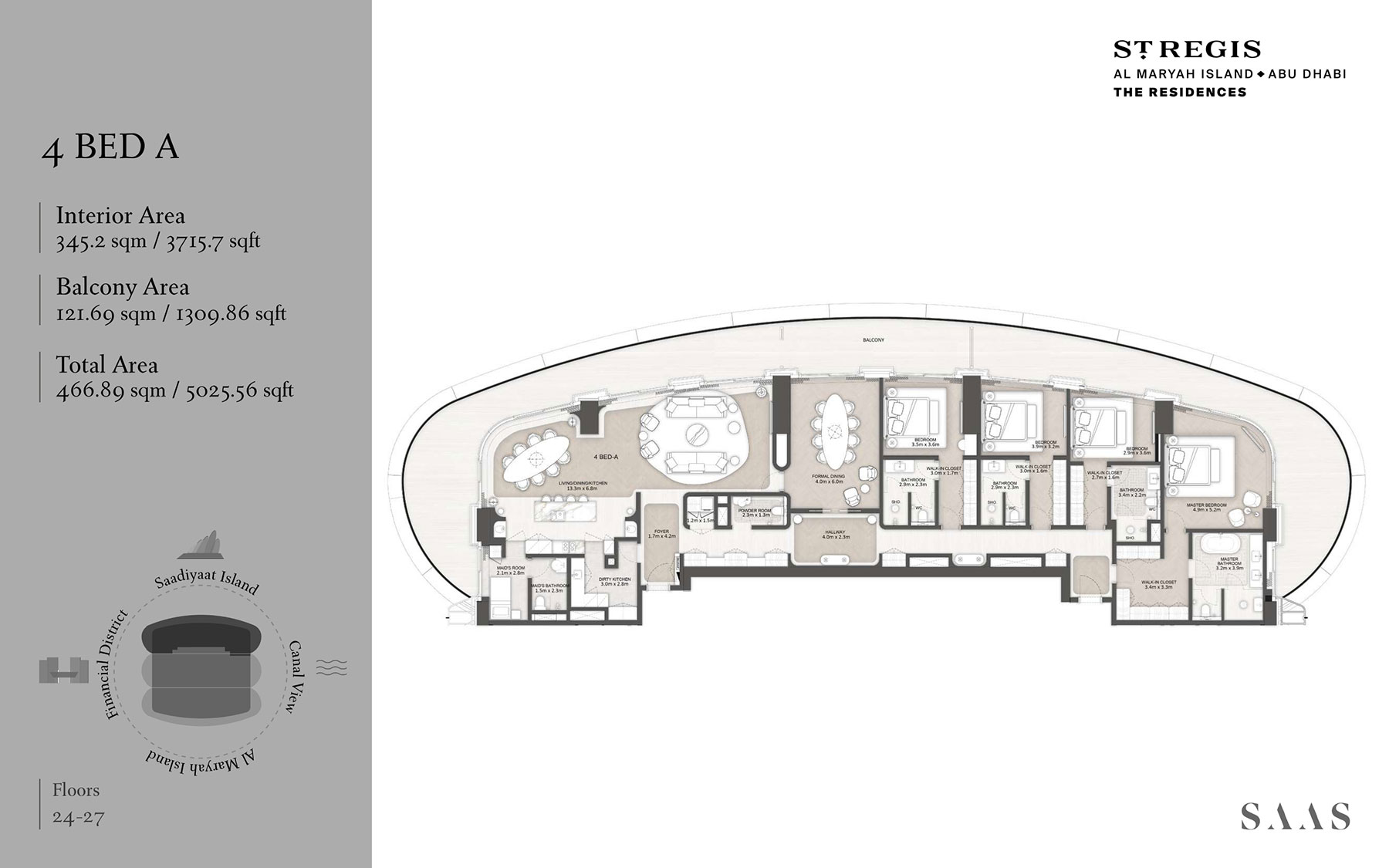 St Regis The Residences at Al Maryah floor plan 5