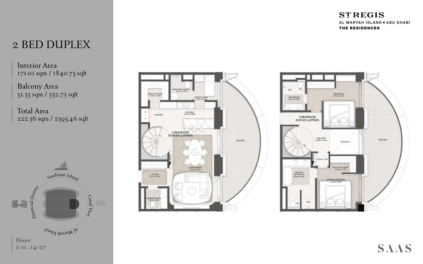 St Regis The Residences at Al Maryah floor plan 3