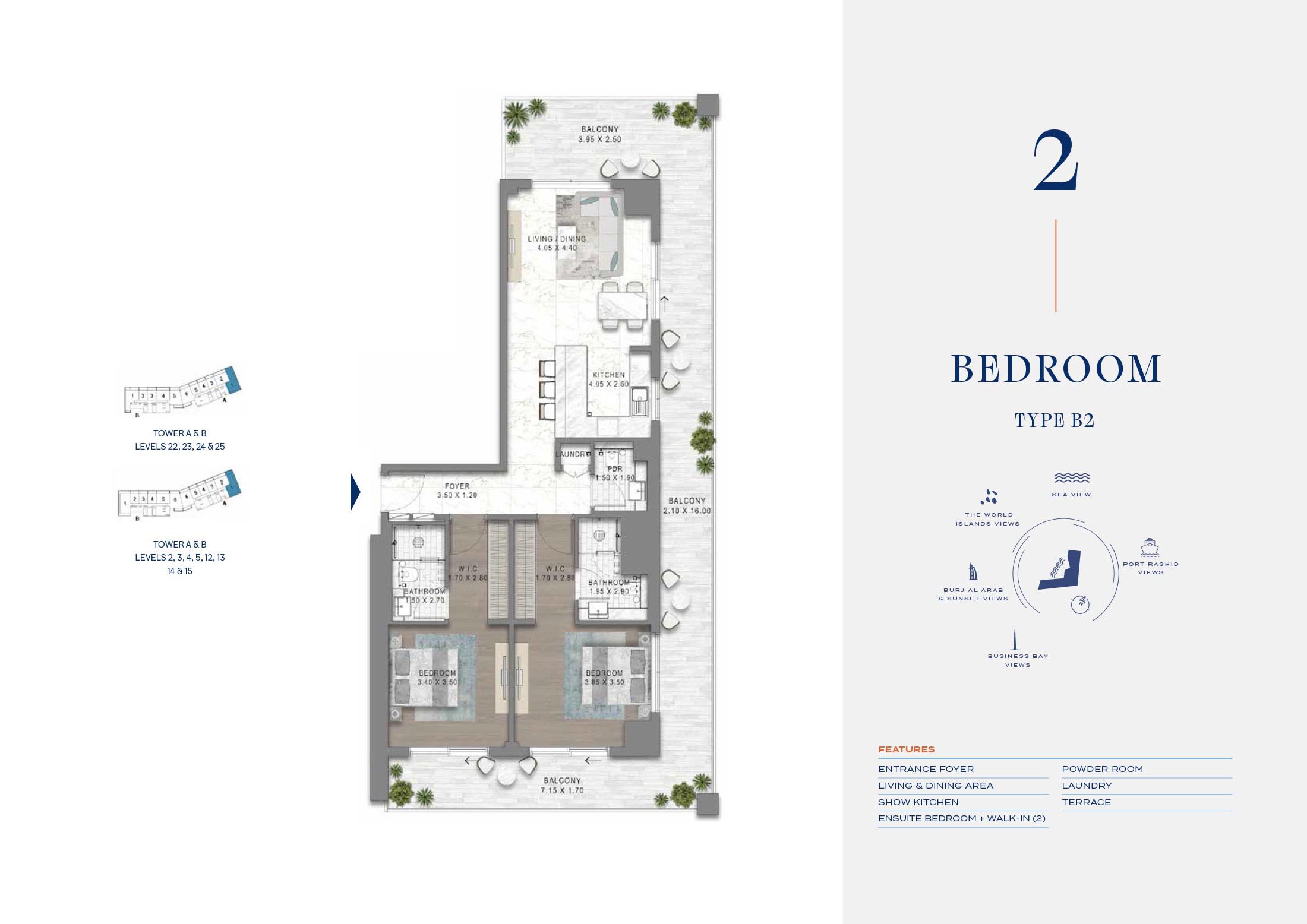 Chelsea Residences by Damac floor plan 2