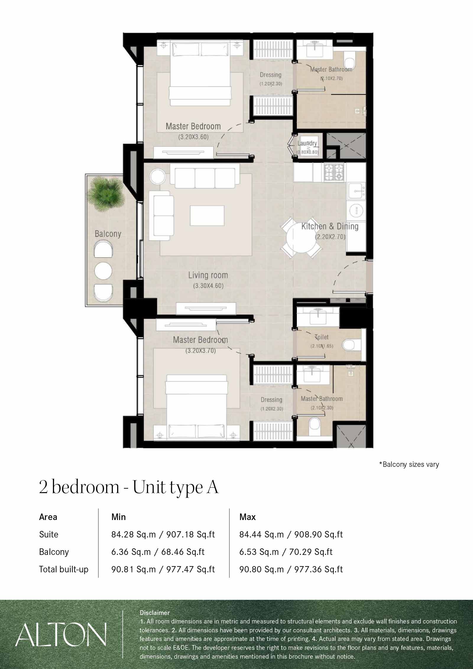 Alton at Town Square floor plan 2