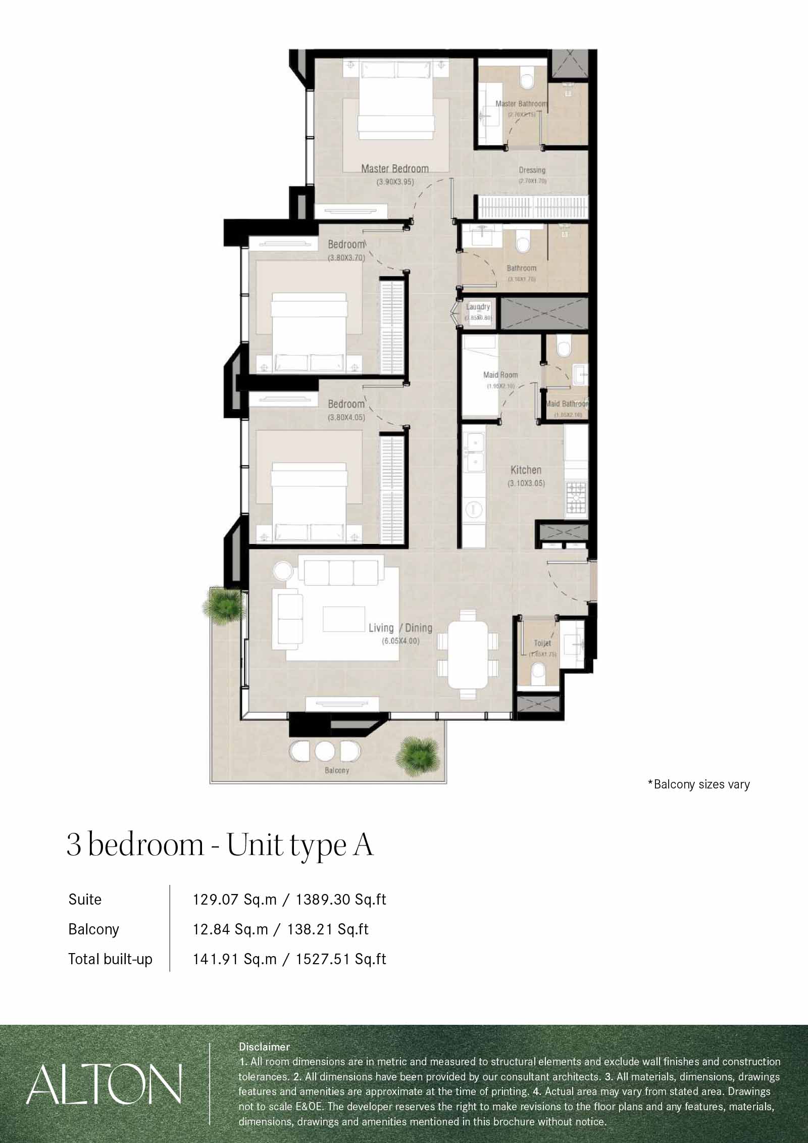 Alton at Town Square floor plan 3