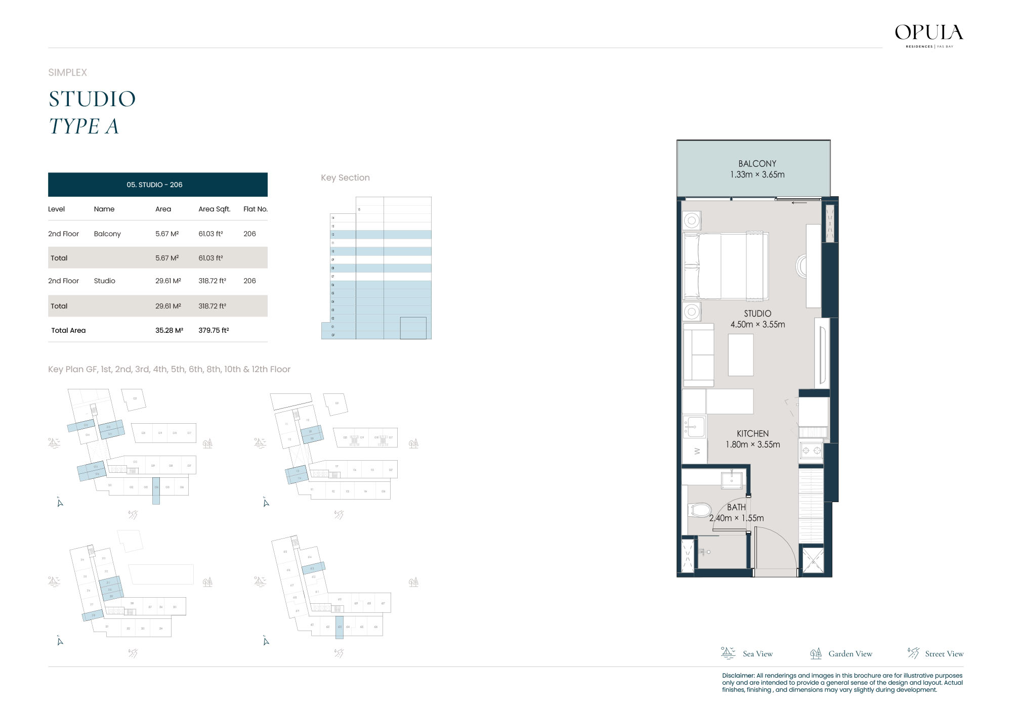 Opula Residence Yas Bay floor plan 1