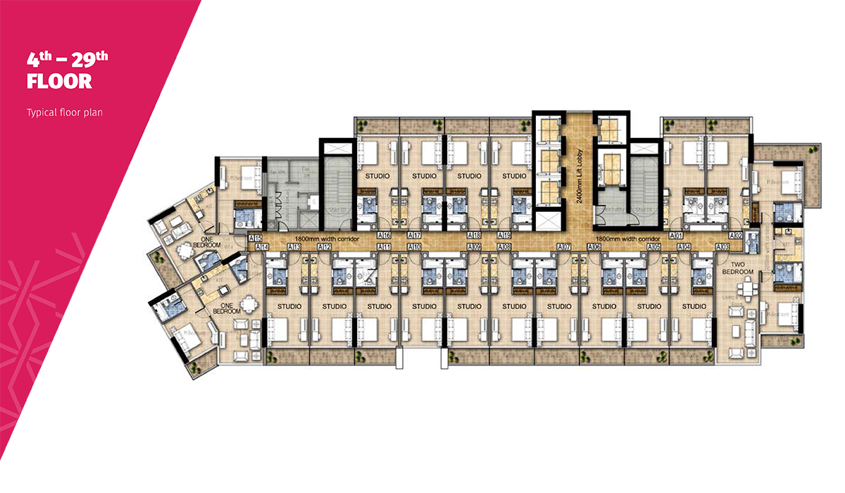 Carson Tower floor plan 1