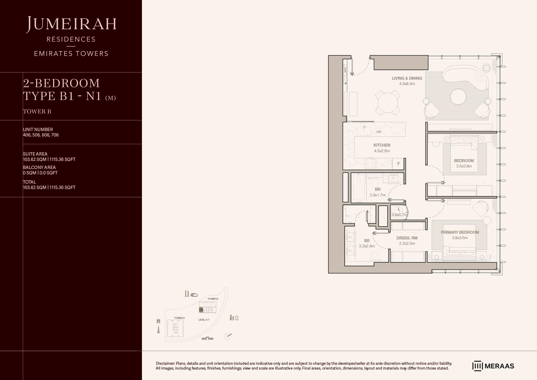 Jumeirah Residences Emirates Towers floor plan 2