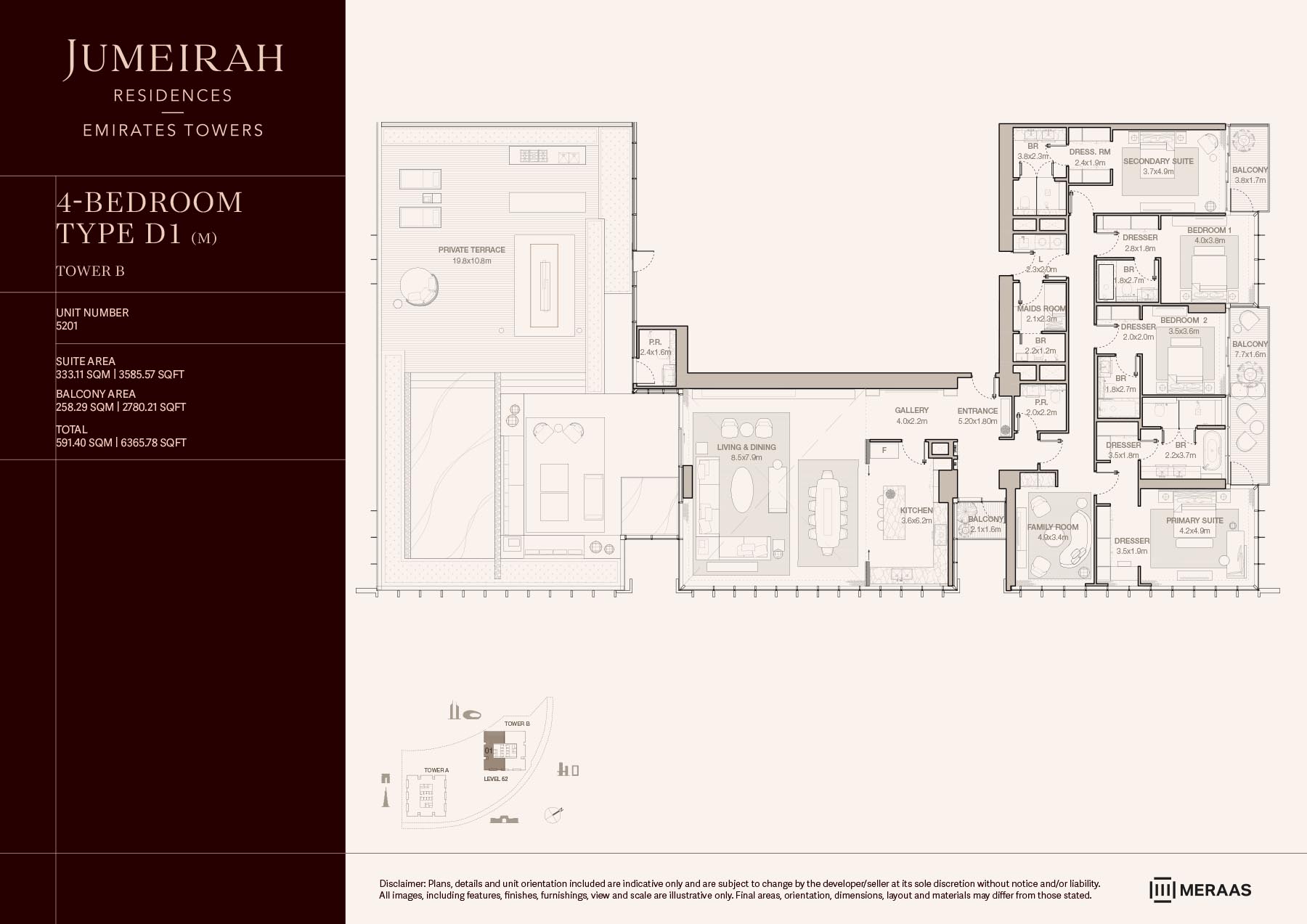 Jumeirah Residences Emirates Towers floor plan 4