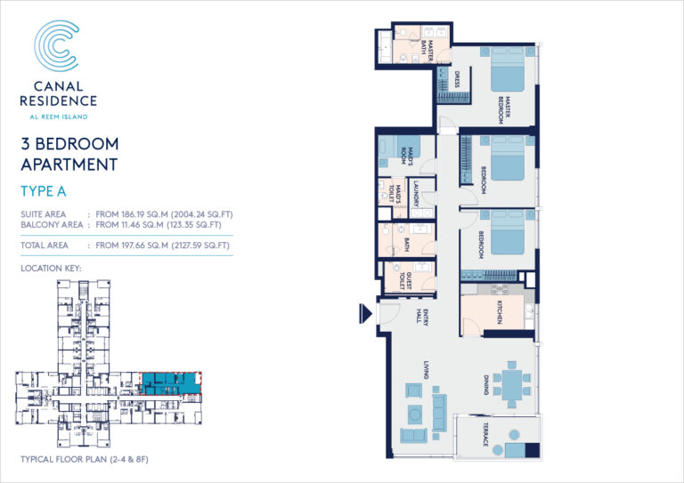 Canal Residence at Al Reem floor plan 4