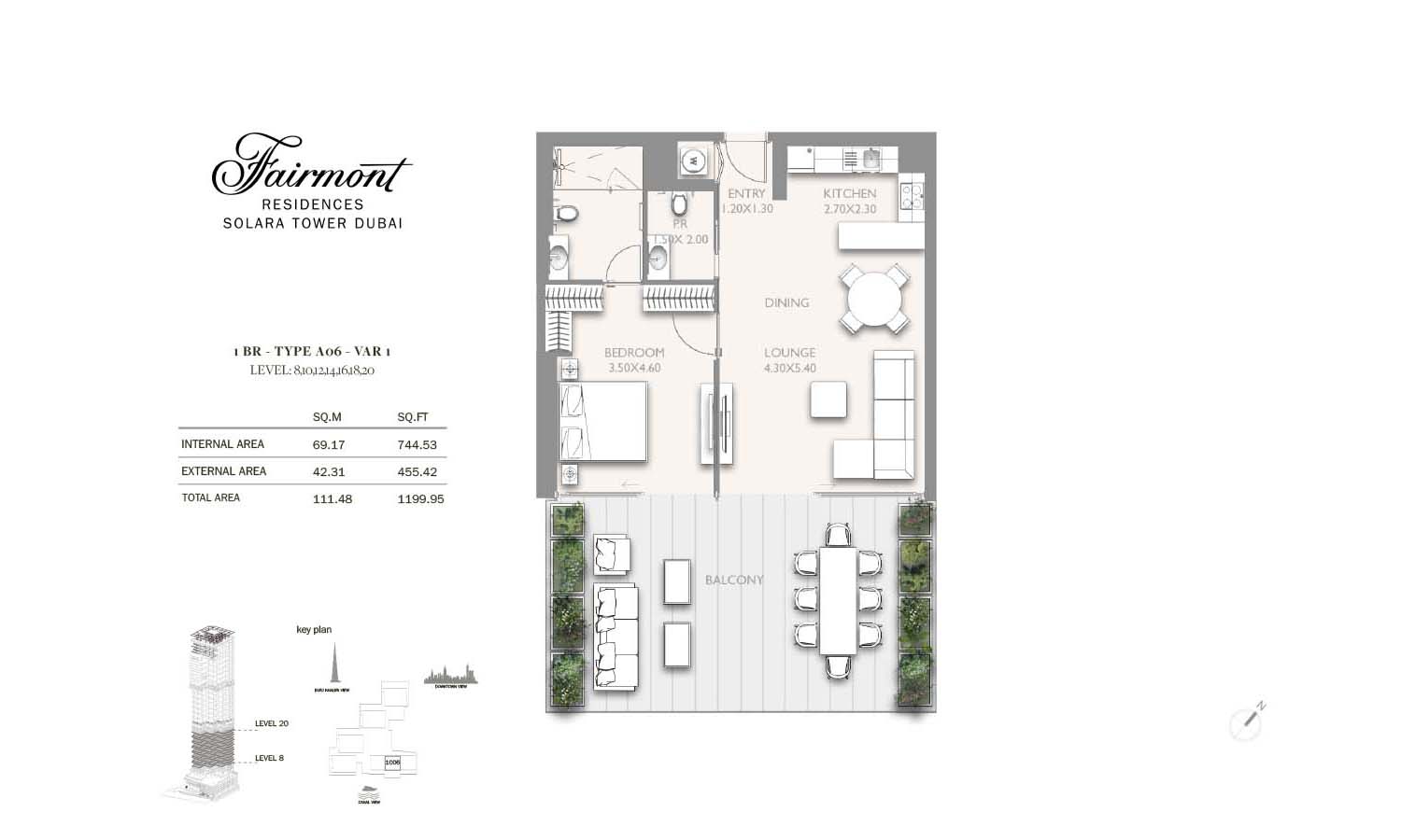 Fairmont Residences at Al Marjan floor plan 1
