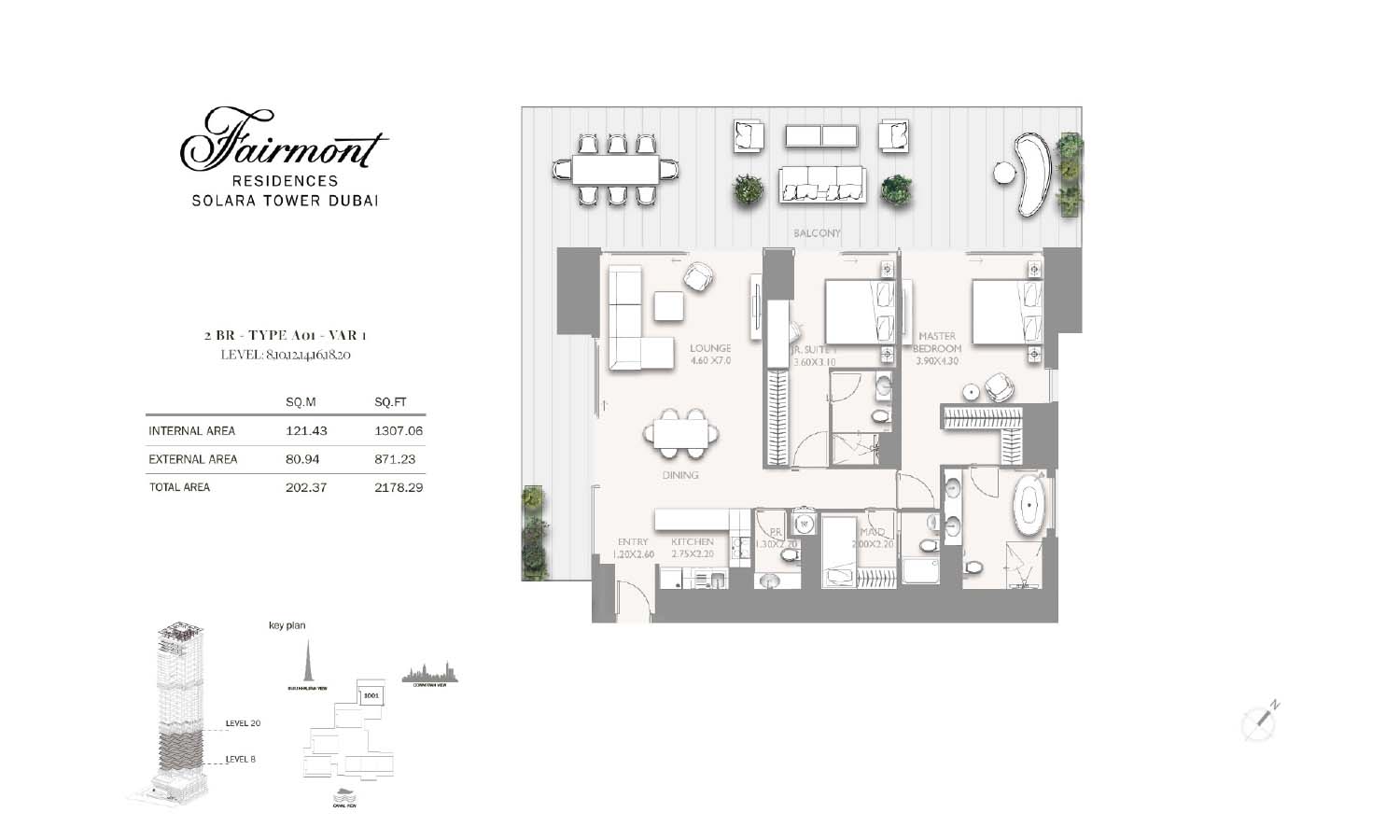 Fairmont Residences at Al Marjan floor plan 3