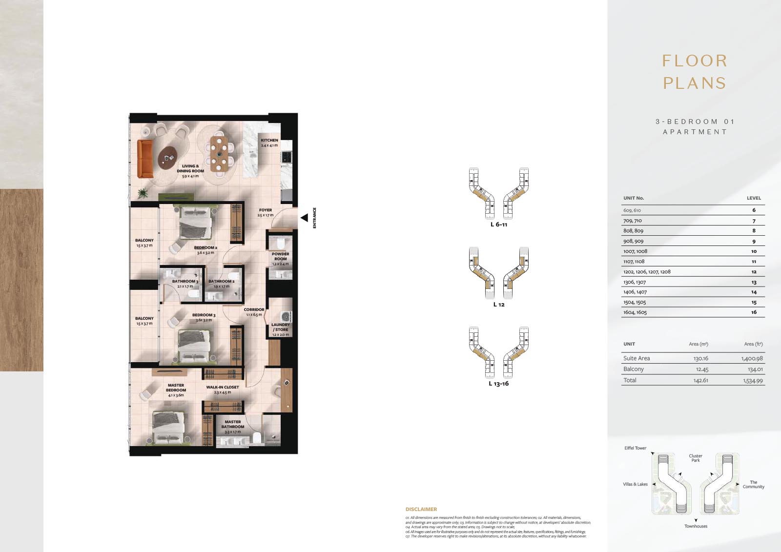 Cascada 1 at Waada floor plan 3