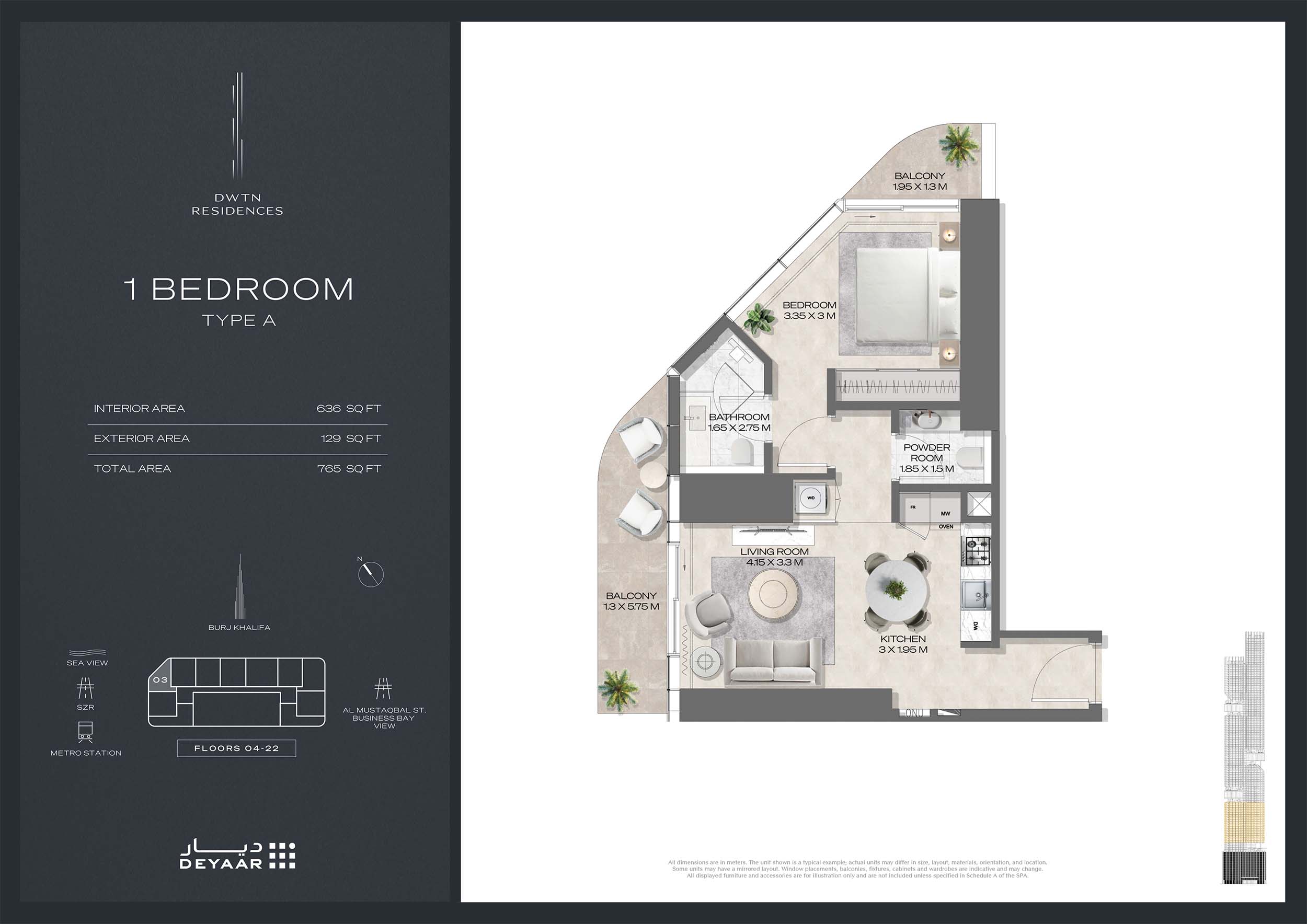 Deyaar DWTN Residences floor plan 2