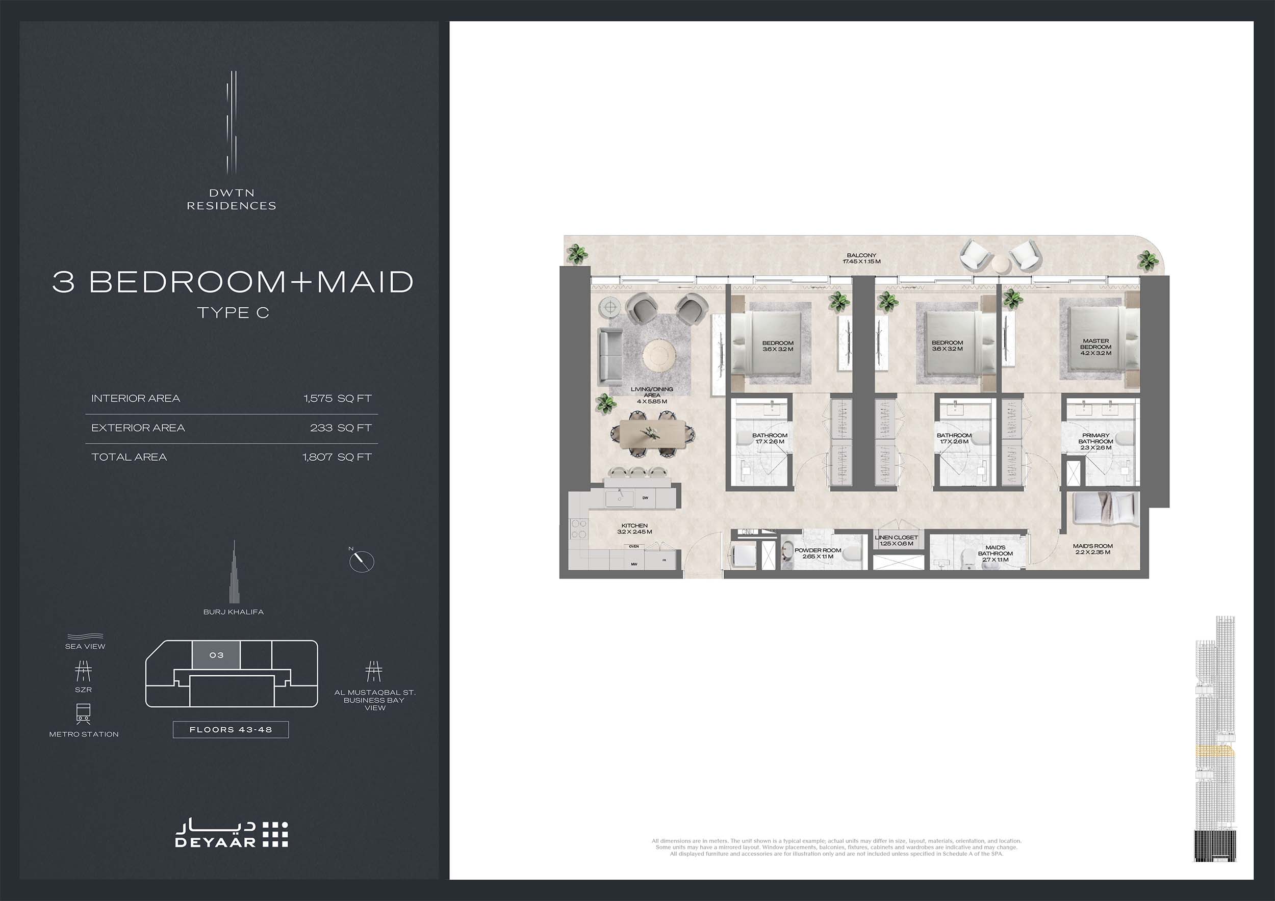 Deyaar DWTN Residences floor plan 5