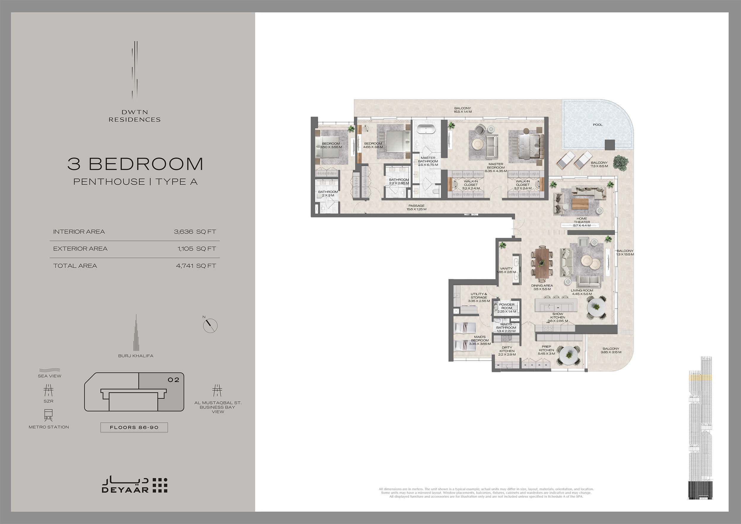 Deyaar DWTN Residences floor plan 7