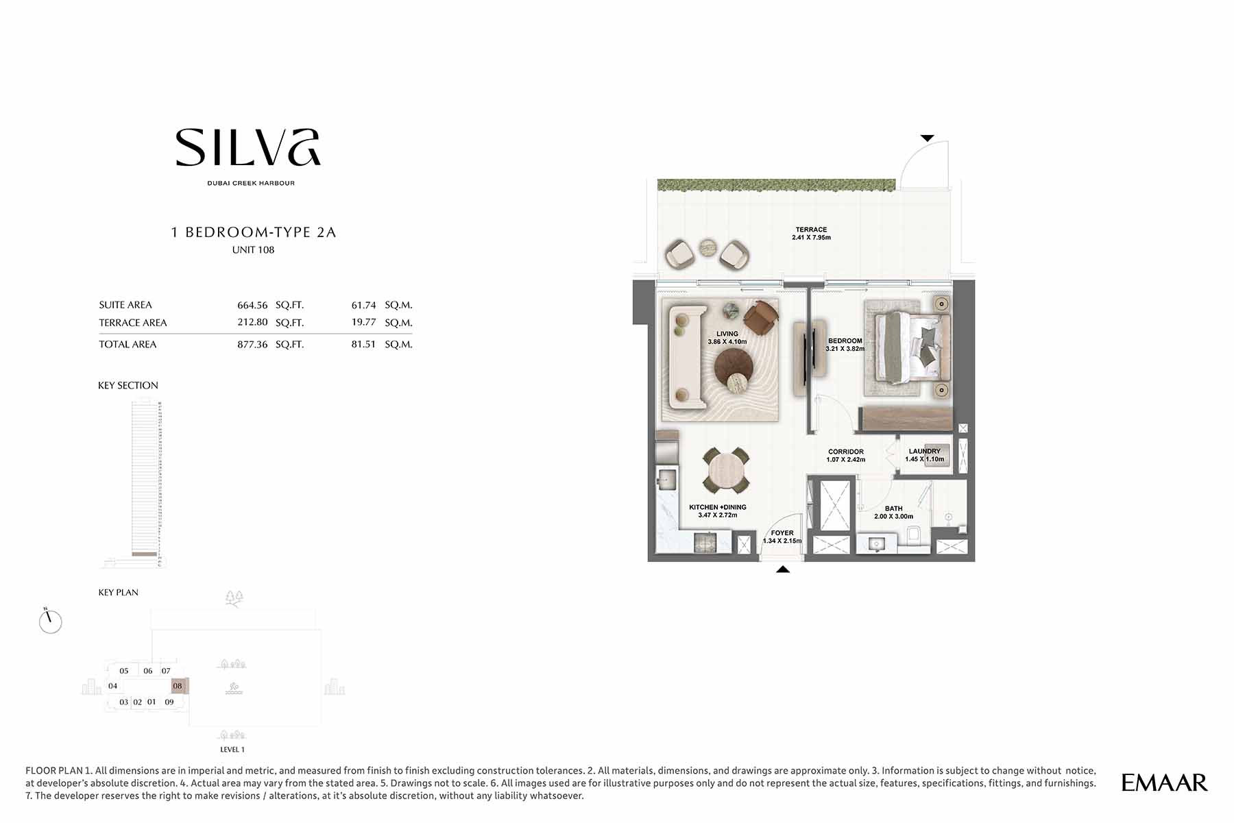 Silva at Dubai Creek Harbour floor plan 1