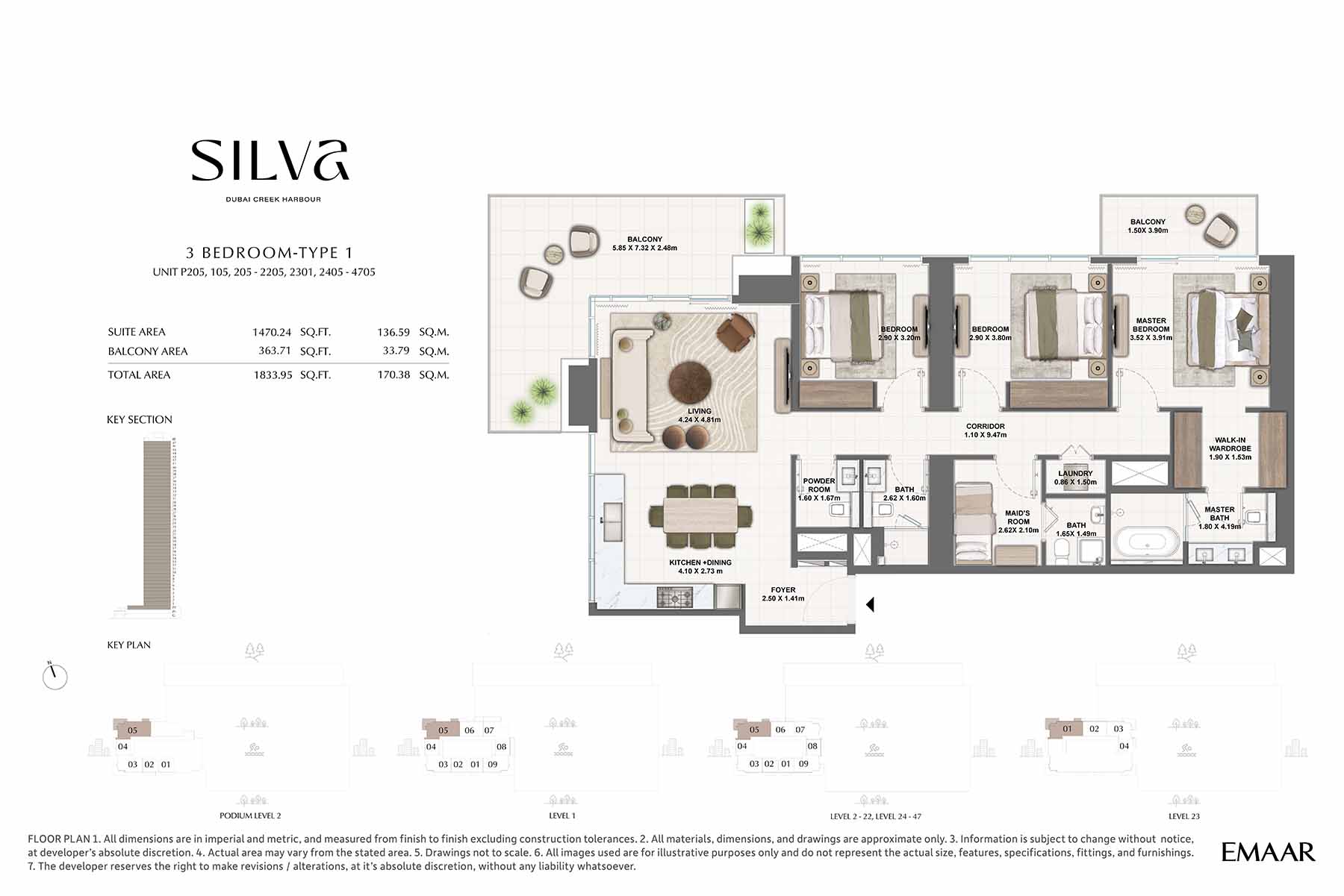 Silva at Dubai Creek Harbour floor plan 3