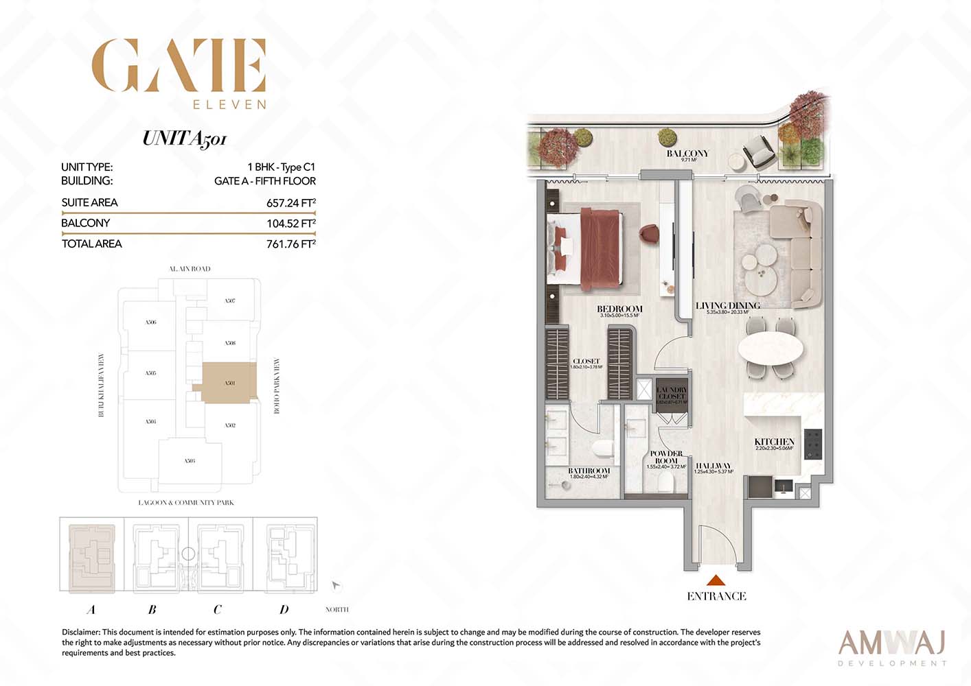 Gate Eleven Residences floor plan 1