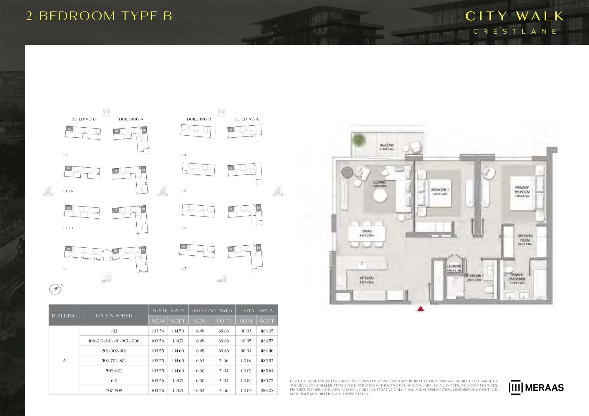 City Walk Crestlane 2 by Meraas floor plan 2