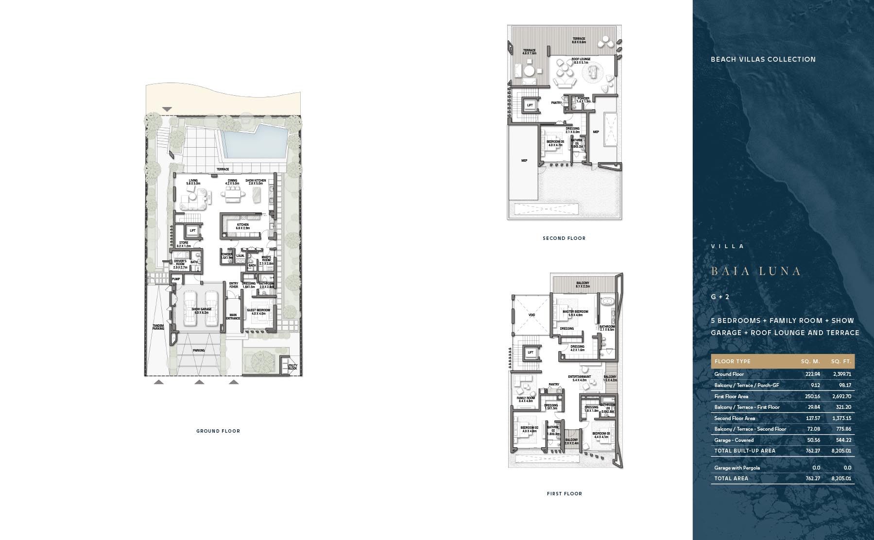 Frond C Beach Collection Villas BLUE HORIZON floor plan 2