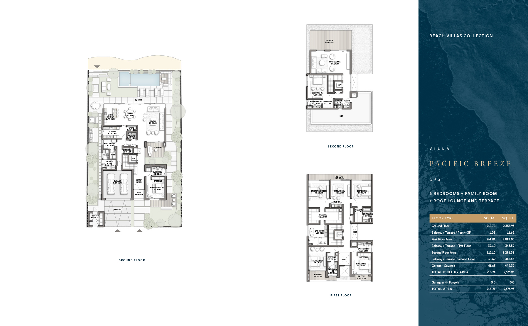 Frond D Beach Collection Villas BLUE HORIZON floor plan 2