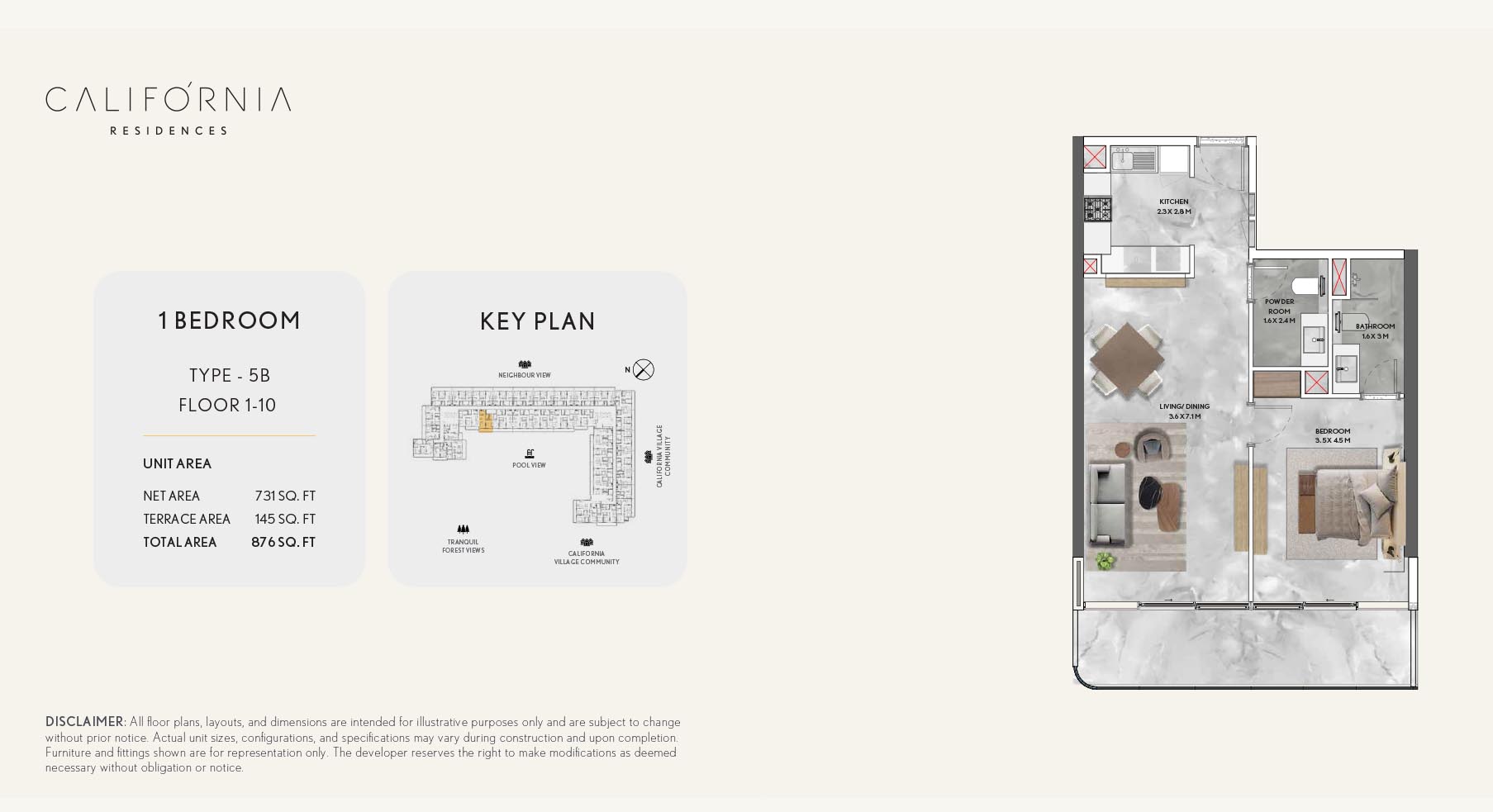 California Residences floor plan 1