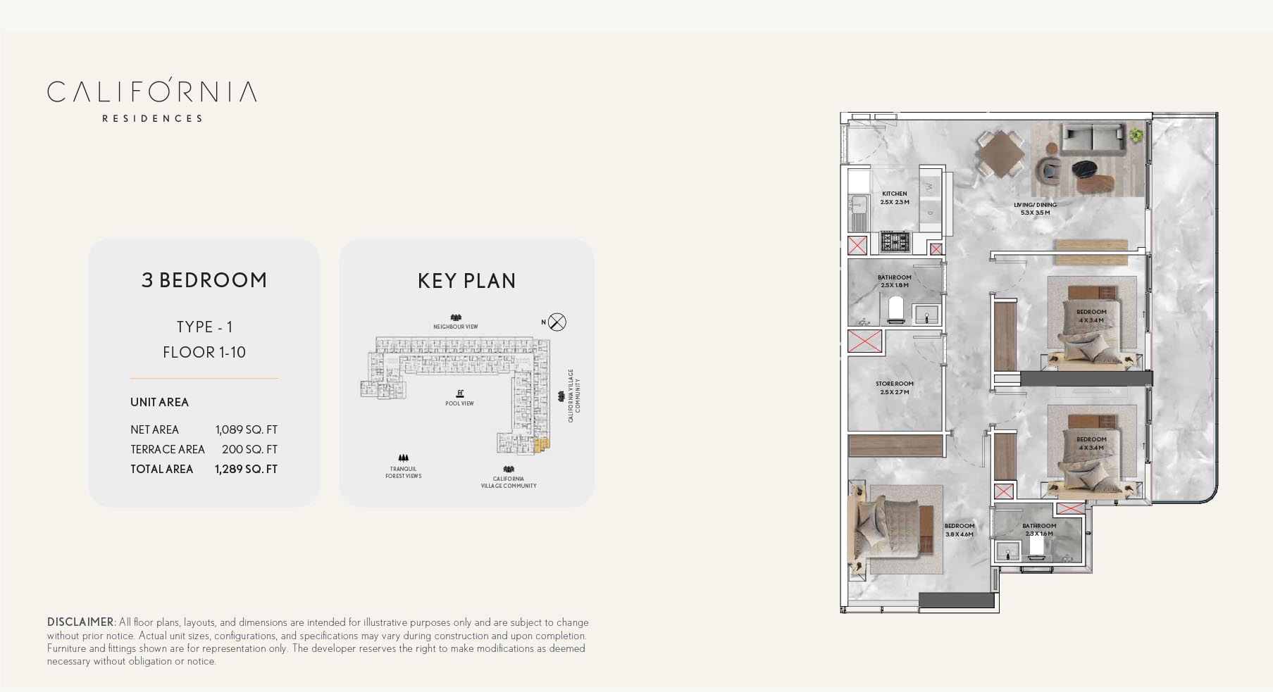 California Residences floor plan 3