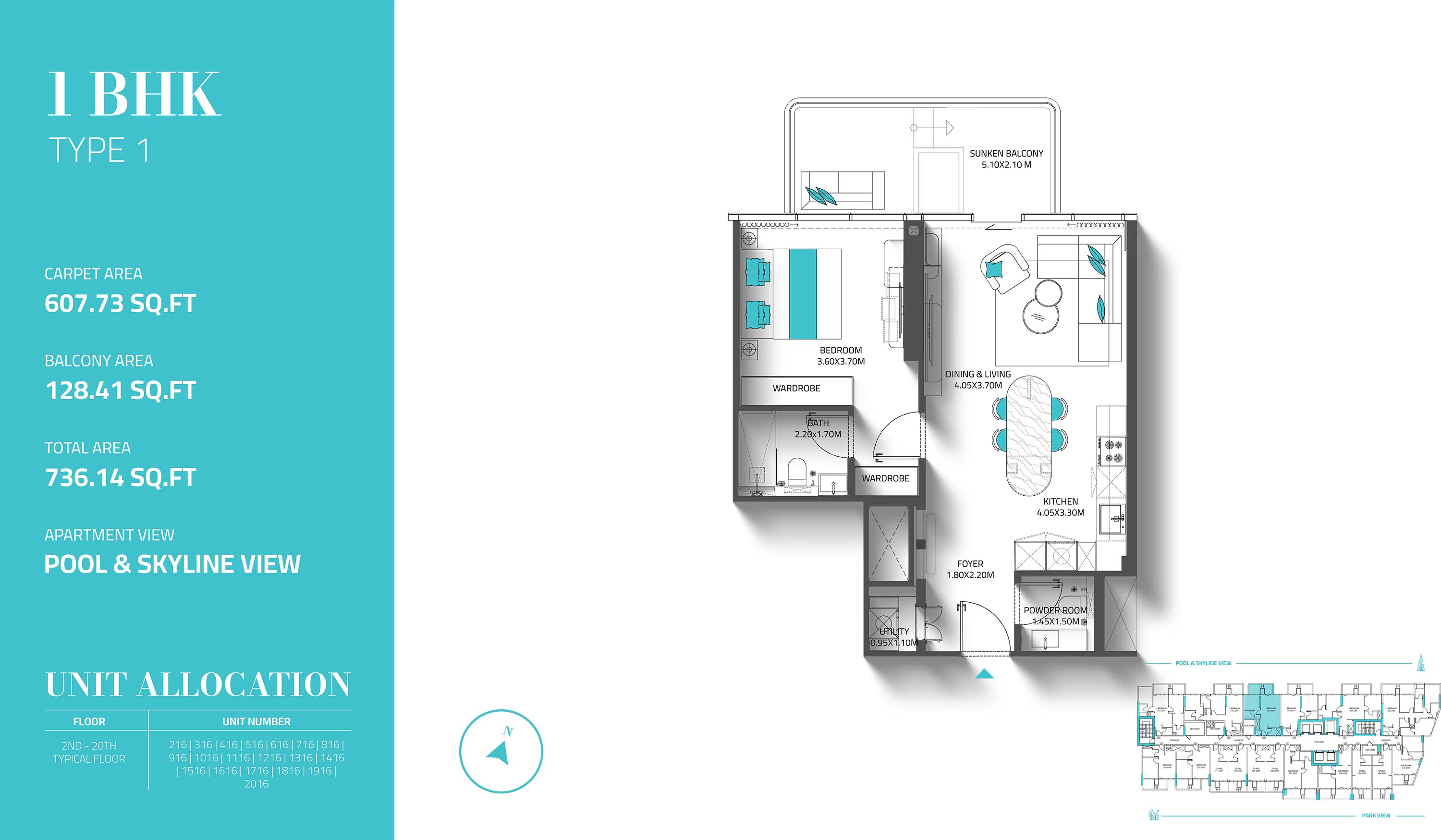 Reef 998 at DLRC floor plan 2