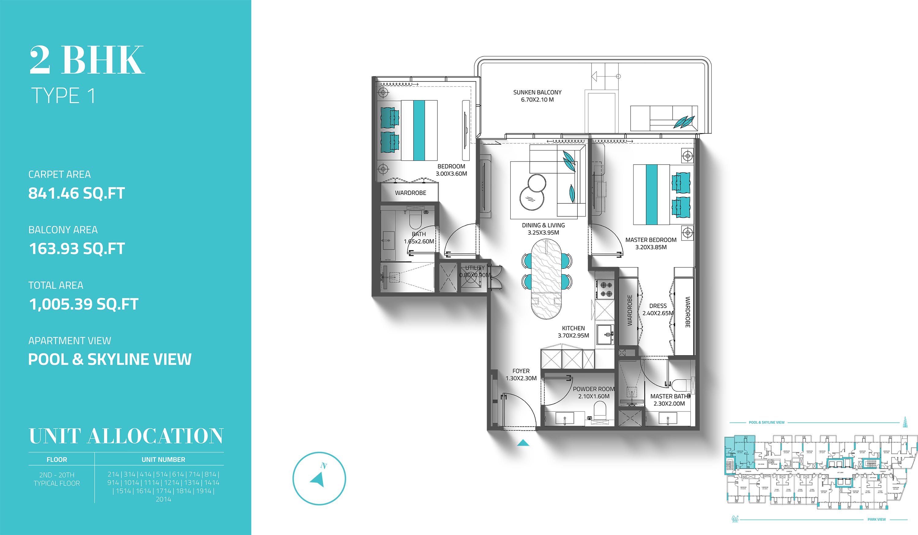 Reef 998 at DLRC floor plan 3