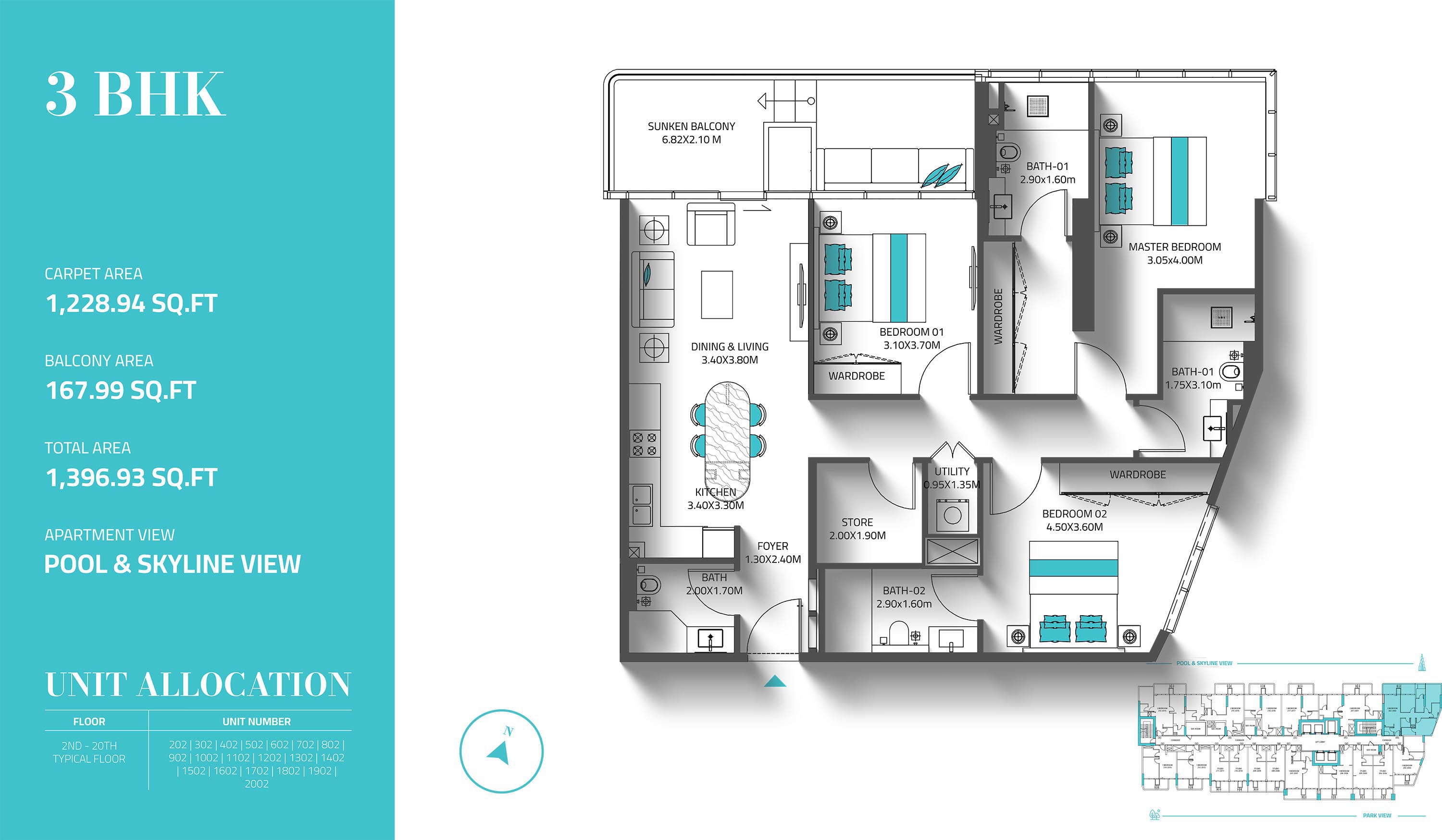 Reef 998 at DLRC floor plan 4
