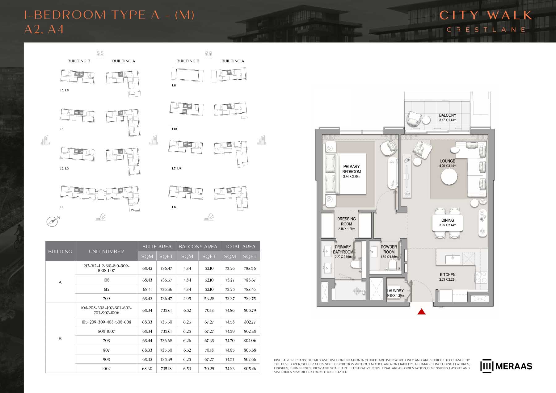City Walk Crestlane 3 by Meraas floor plan 1