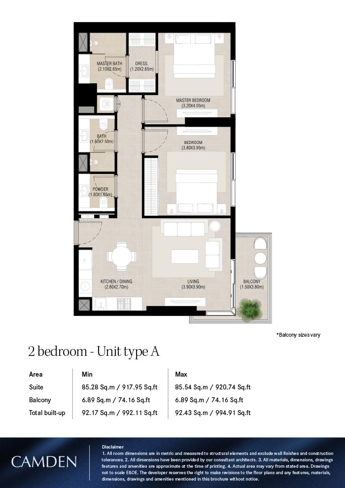 Camden at Town Square floor plan 2
