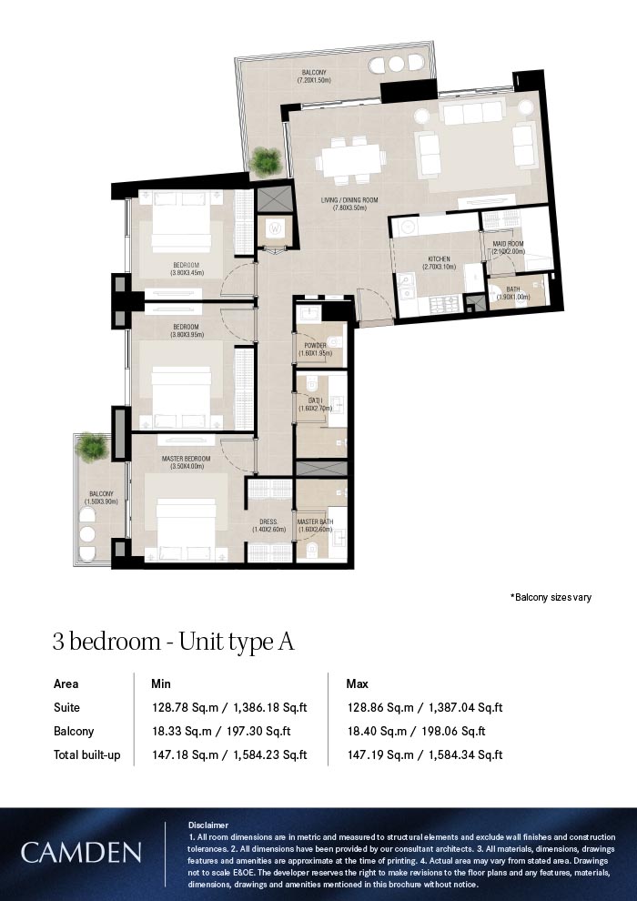 Camden at Town Square floor plan 3