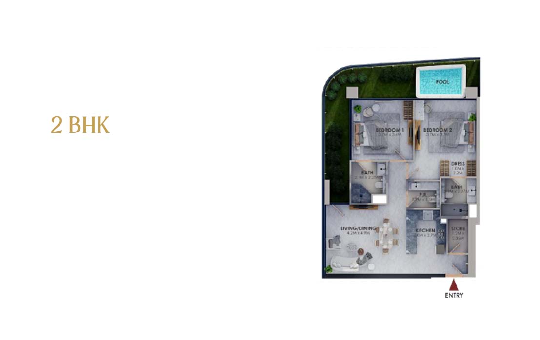 Marquis Vista at DLRC floor plan 3