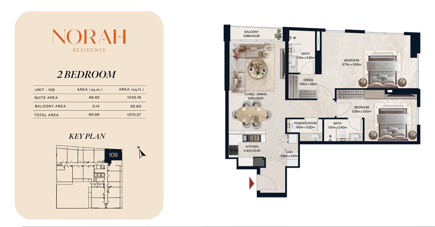 Norah Residence at JVC floor plan 3