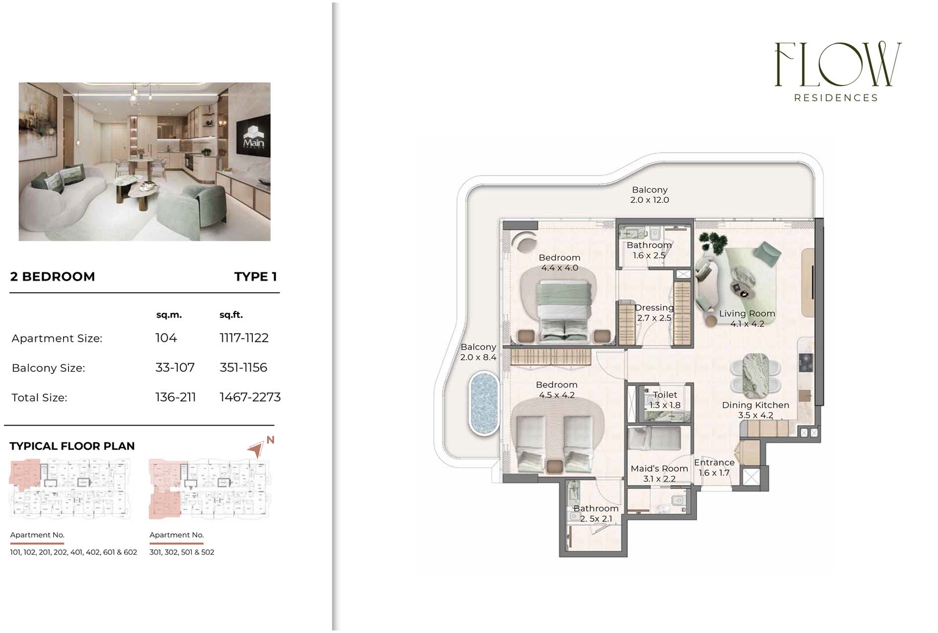 Flow Residences at Dubai Islands floor plan 2