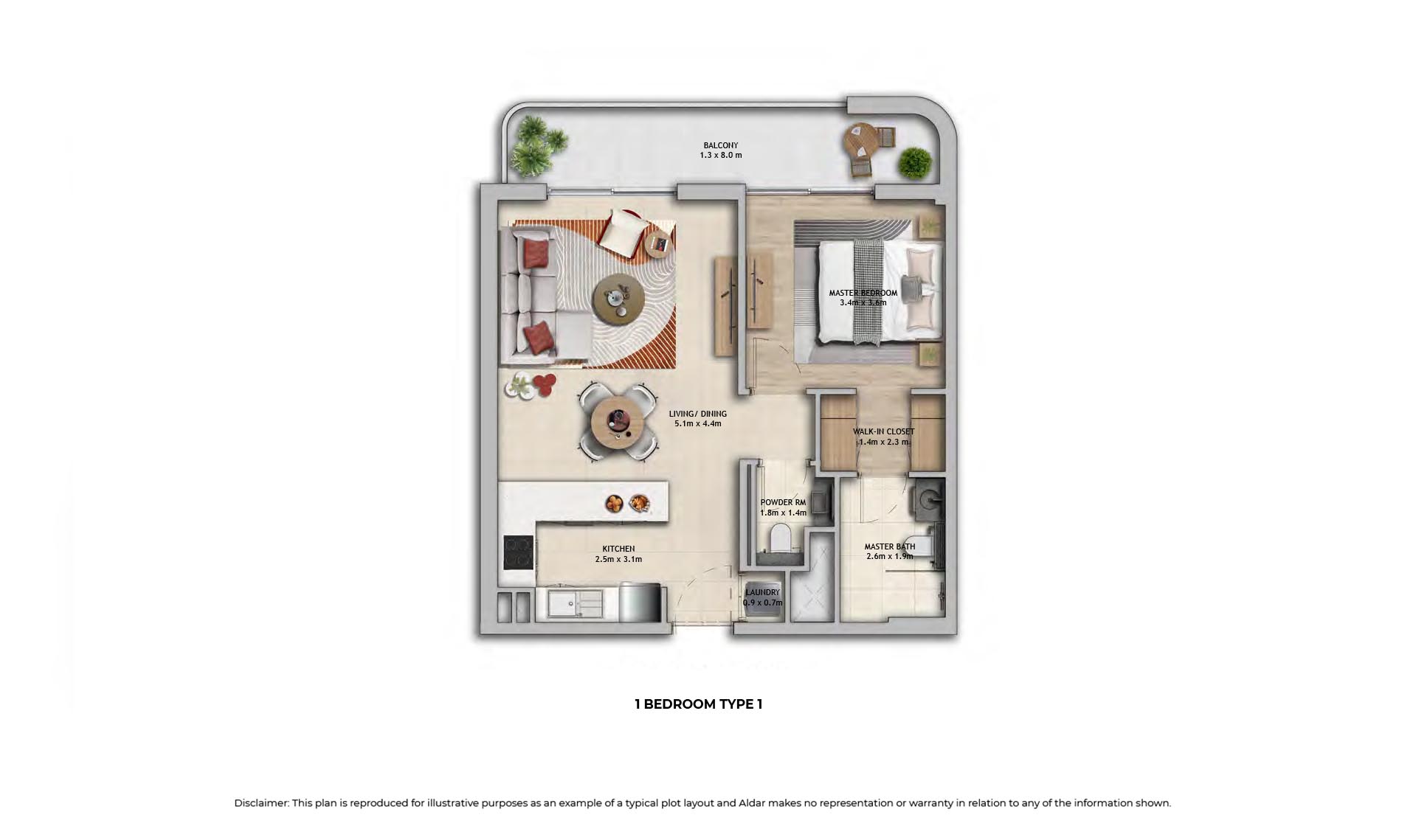 Manarat Living 2 at Saadiyat Island floor plan 2