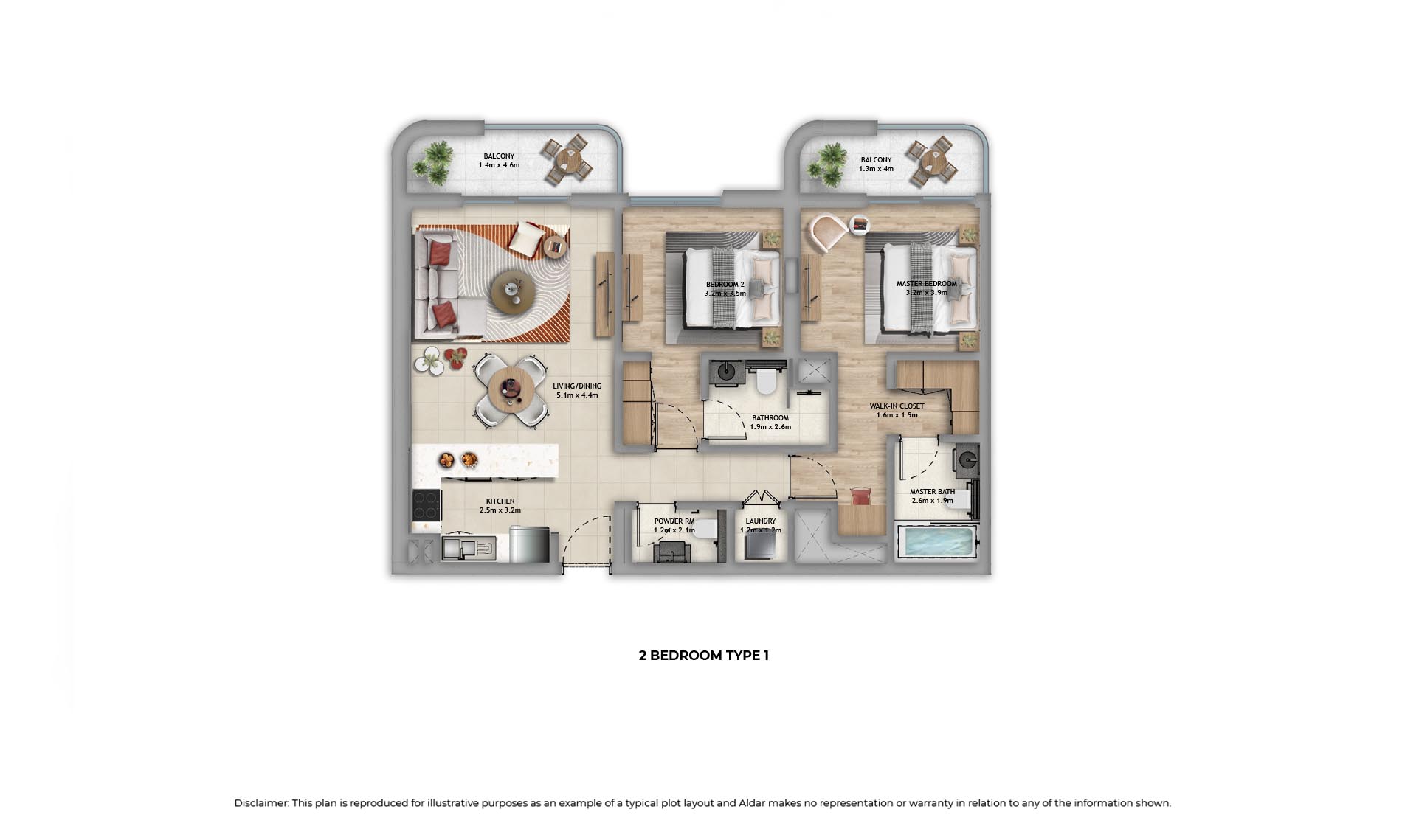 Manarat Living 2 at Saadiyat Island floor plan 3