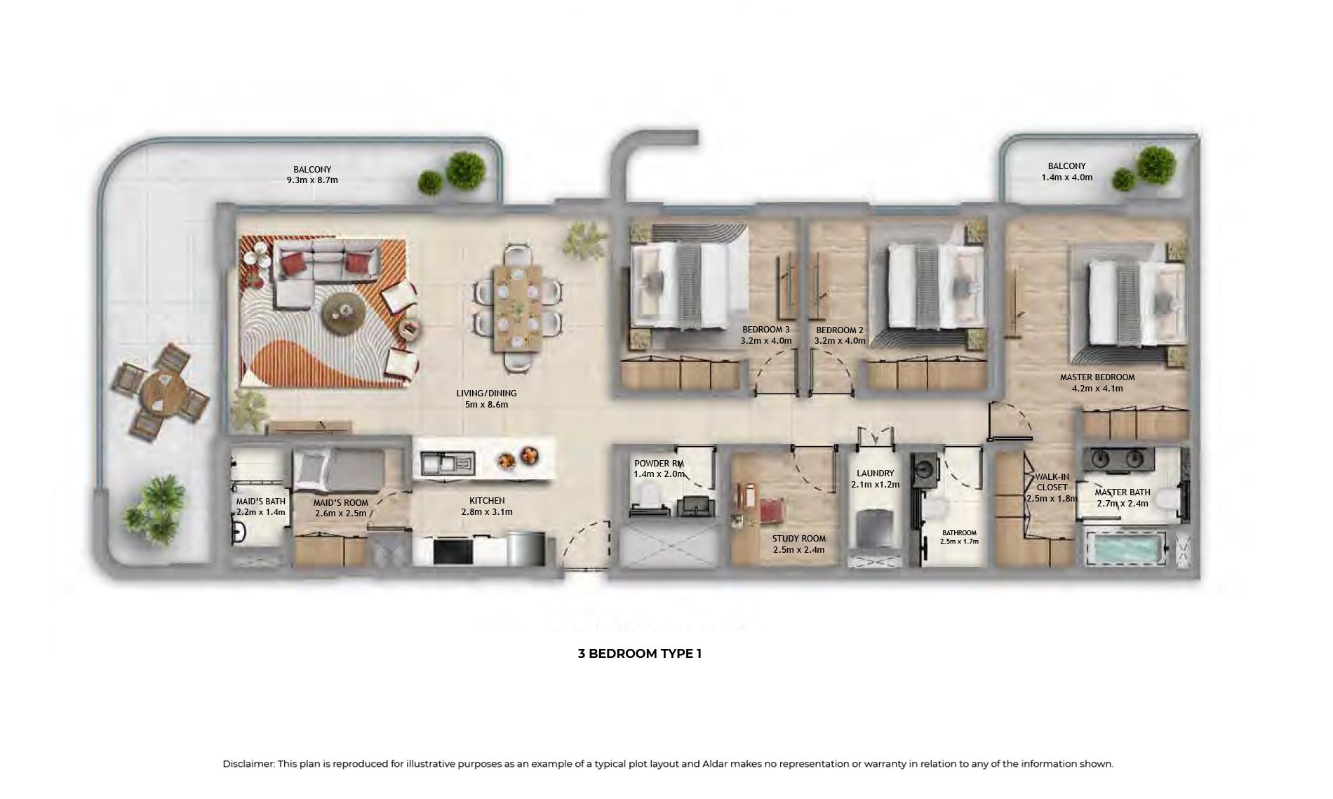 Manarat Living 2 at Saadiyat Island floor plan 4
