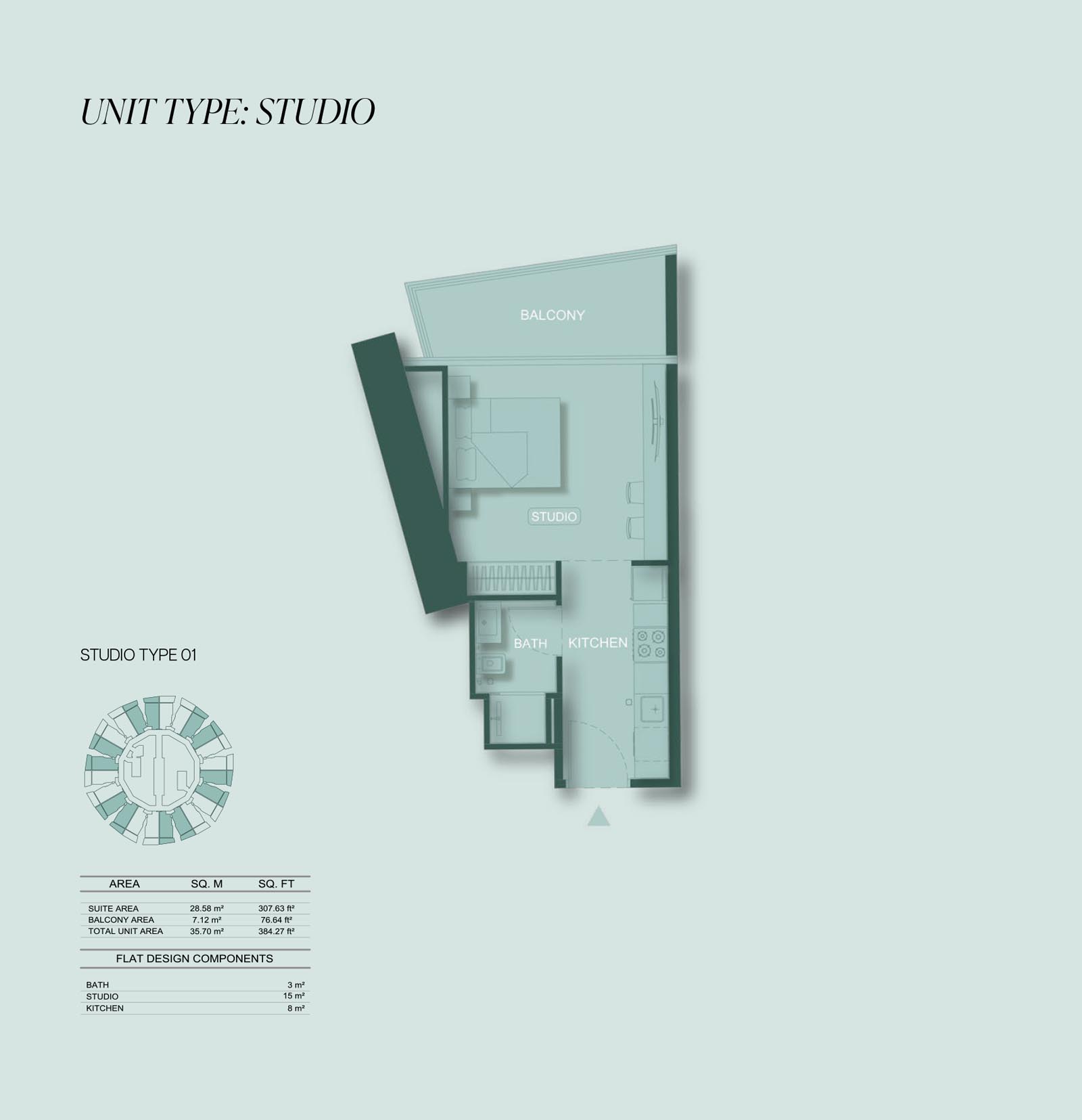 Binghatti Circle at JVC floor plan 1