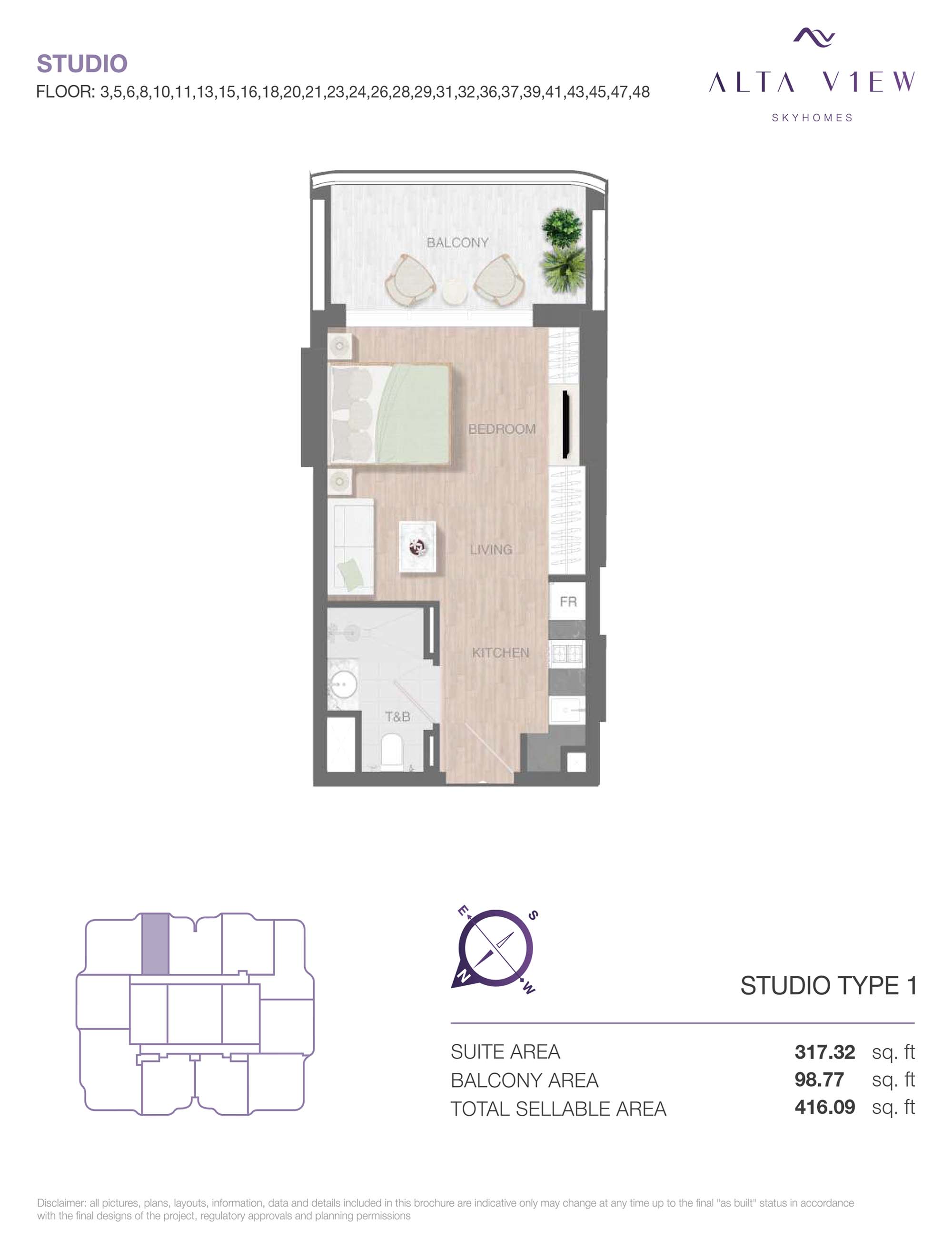 Alta V1ew Skyhomes at JVC floor plan 1