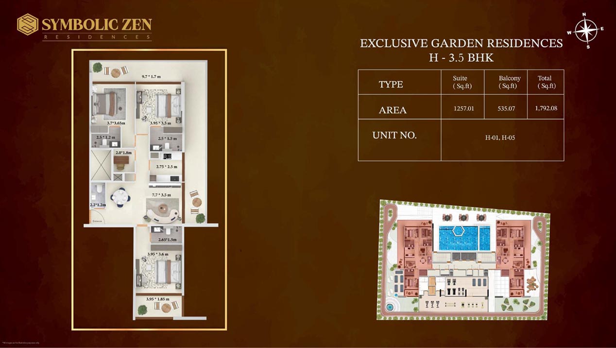 Symbolic Zen Residences at Al Furjan floor plan 3