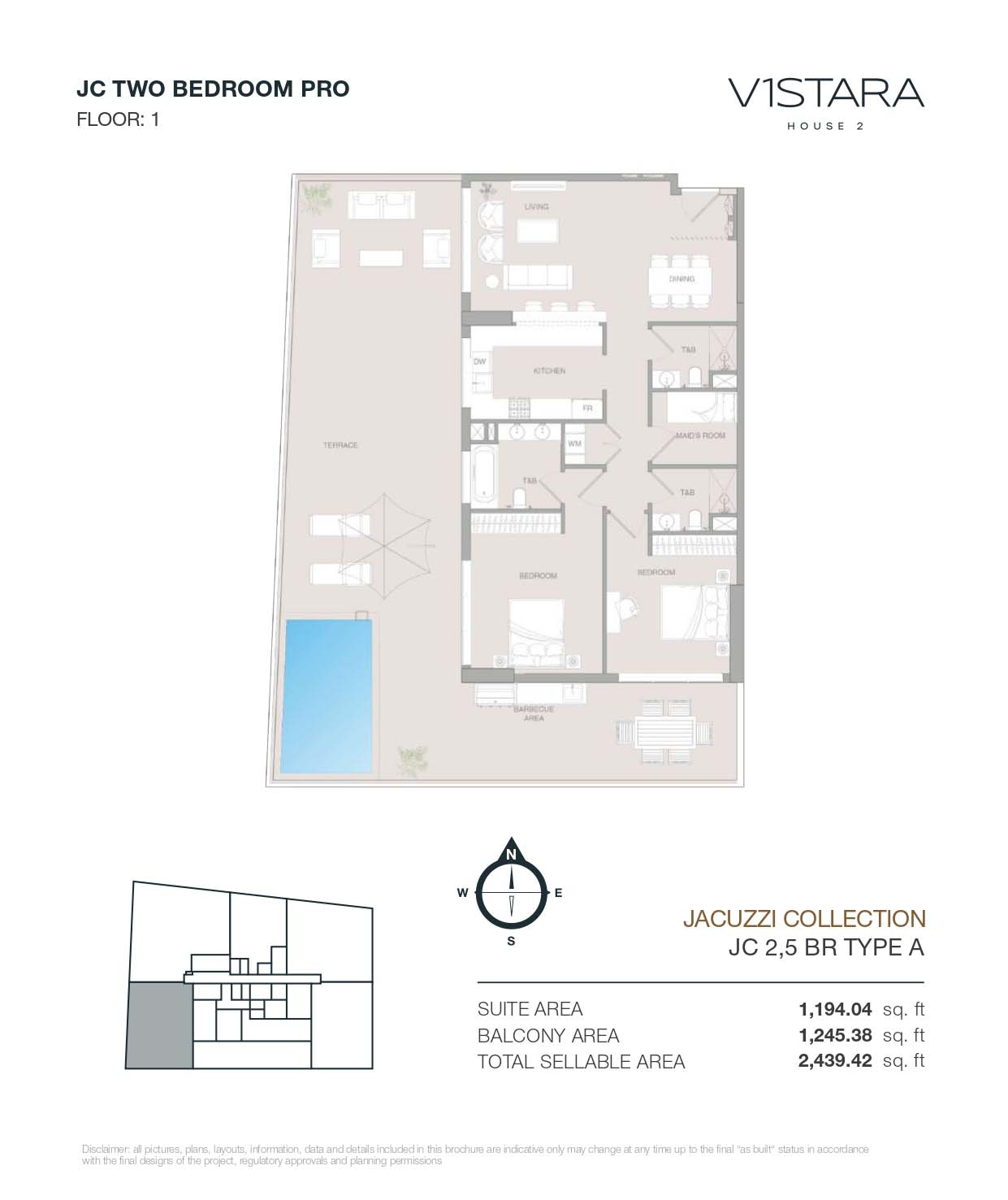 V1stara House 2 at Al Furjan floor plan 2